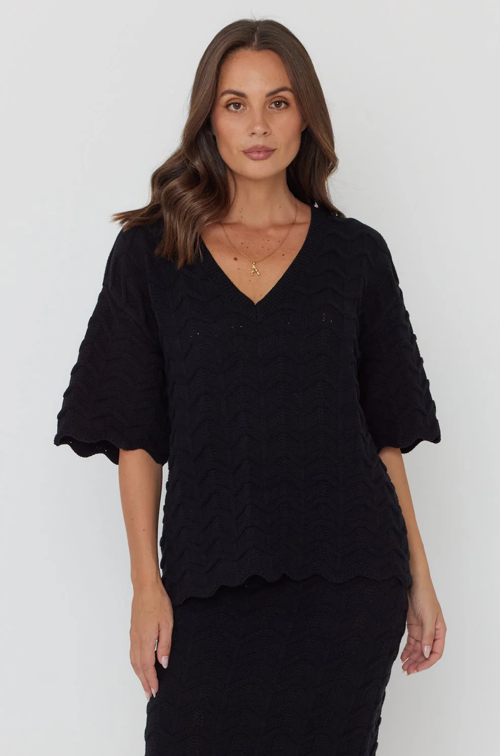 AGAPE Knit Top Black - Image 6