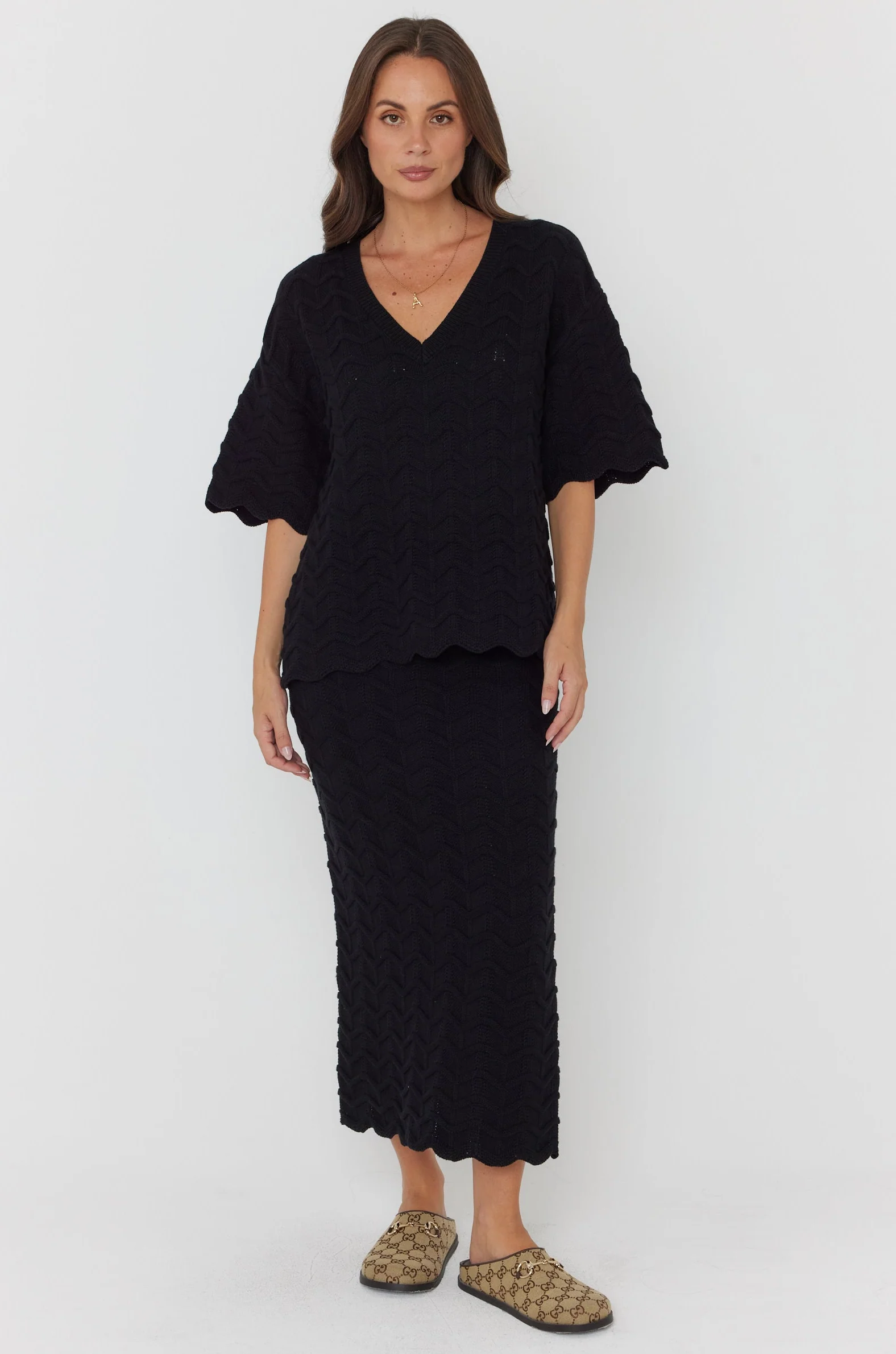 AGAPE Knit Top Black - Image 7