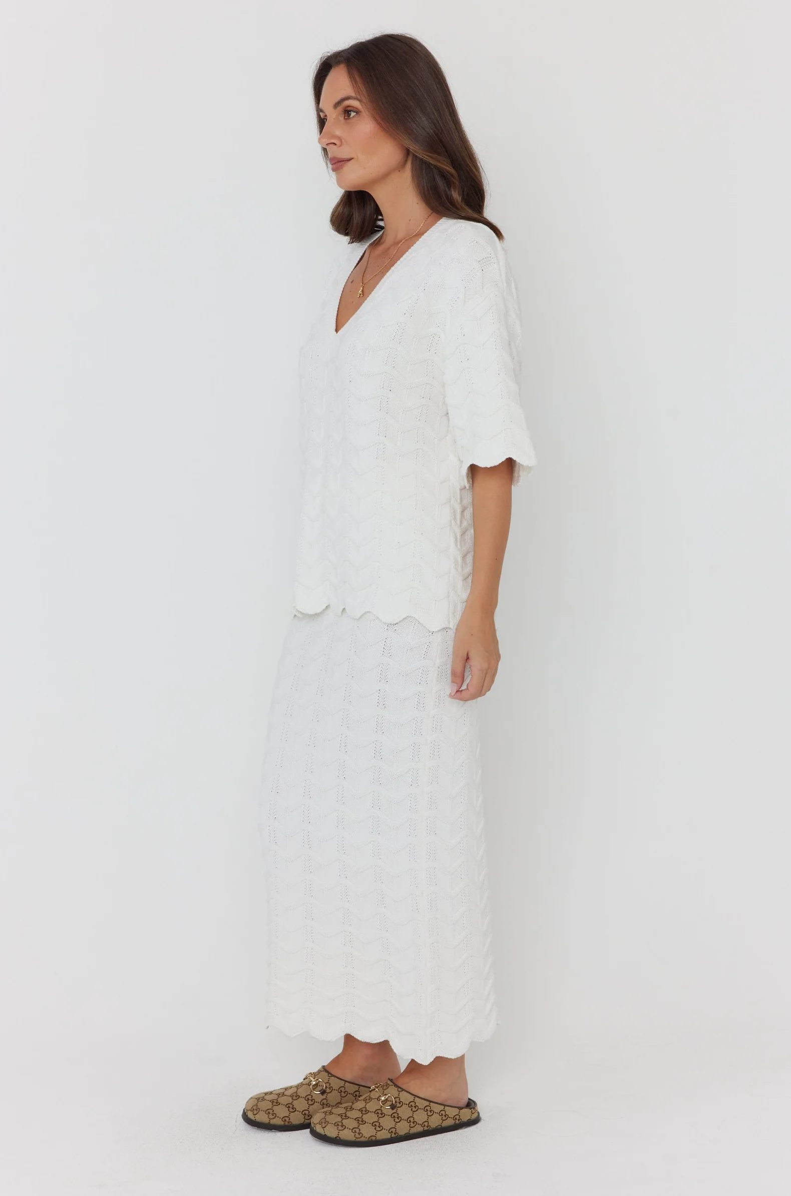 AGAPE Knit Top White - Image 10
