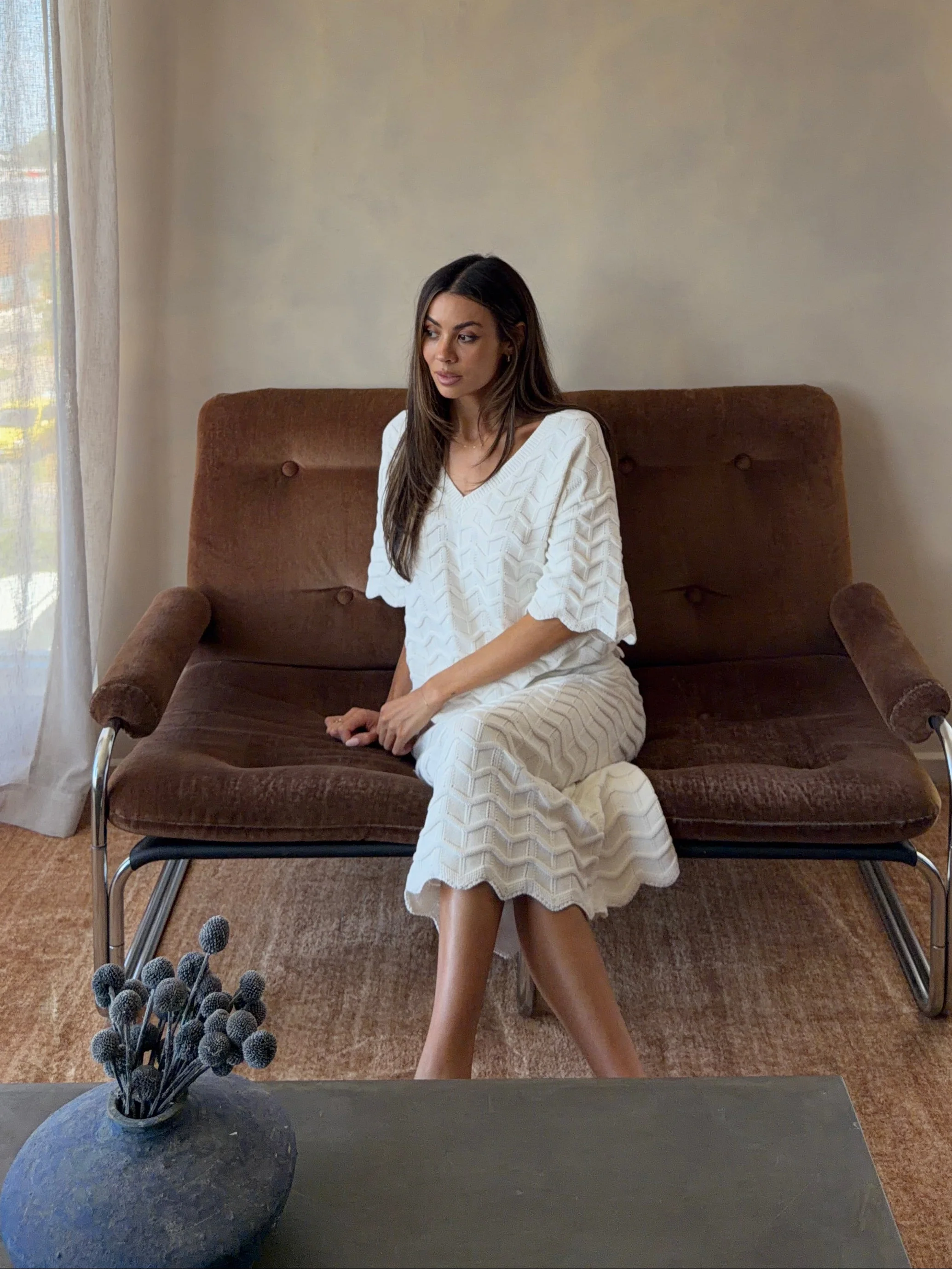 AGAPE Knit Top White - Image 4