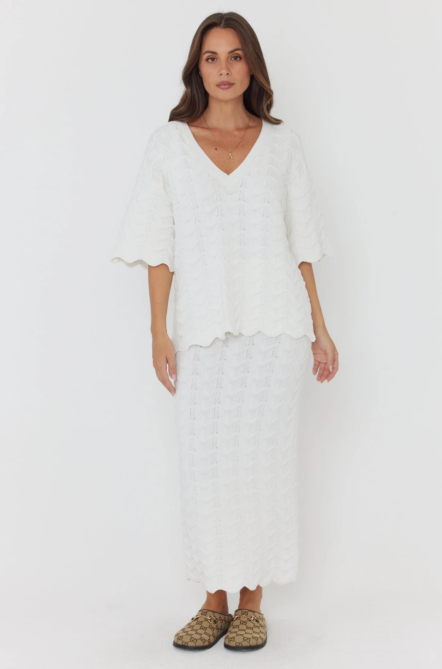 AGAPE Knit Top White - Image 7