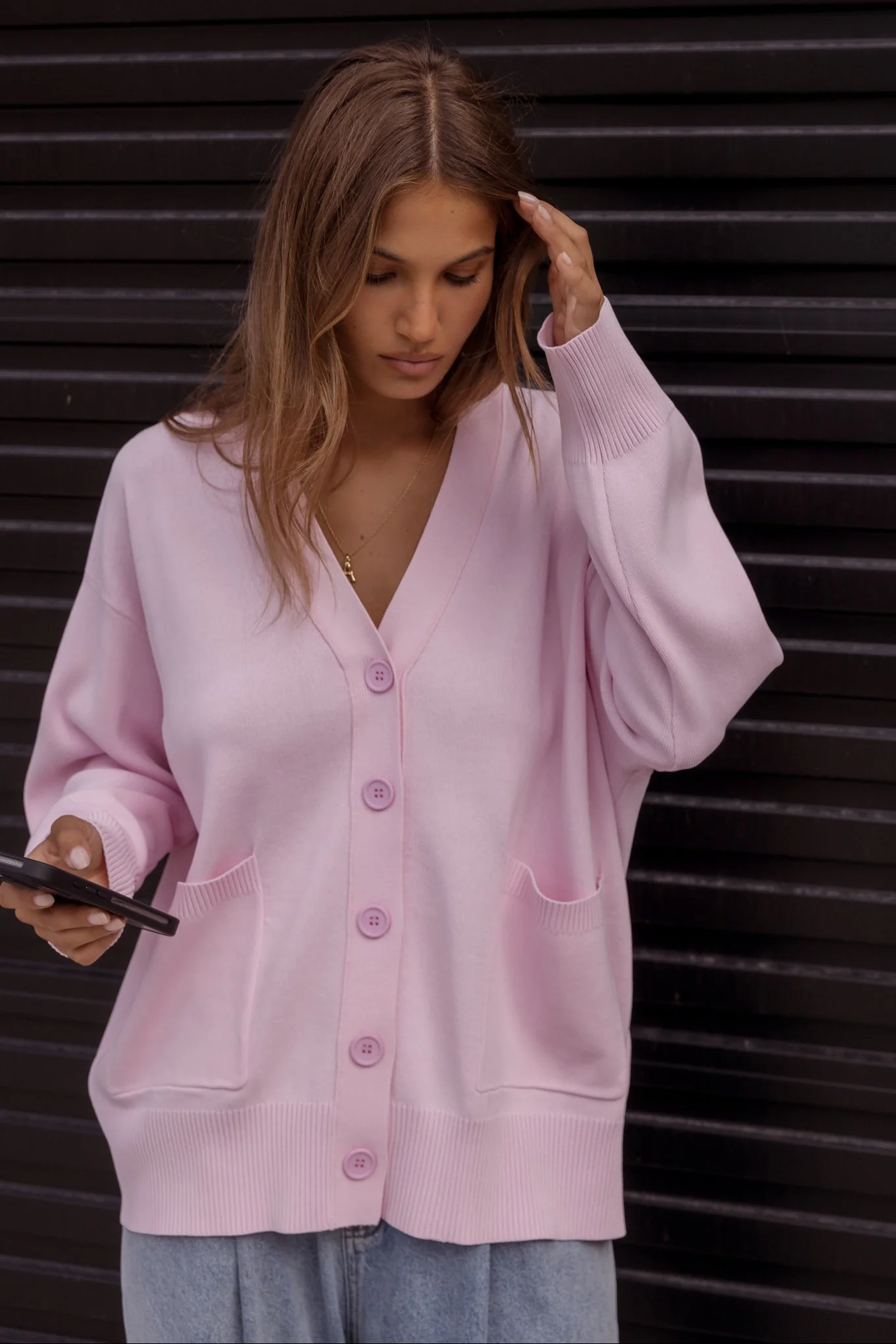 AMAIS Cardigan Light Pink - Image 2