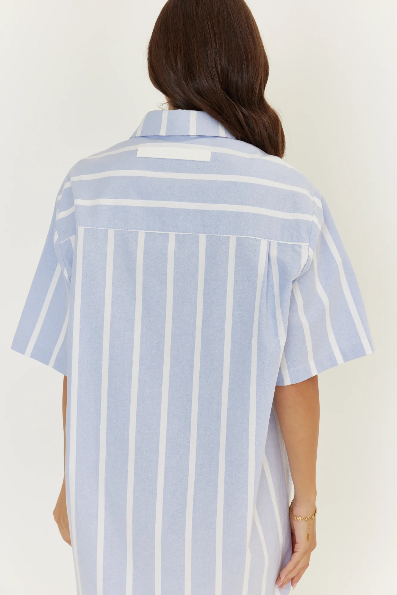 APEX Dress Chambray Blue Stripe - Image 10