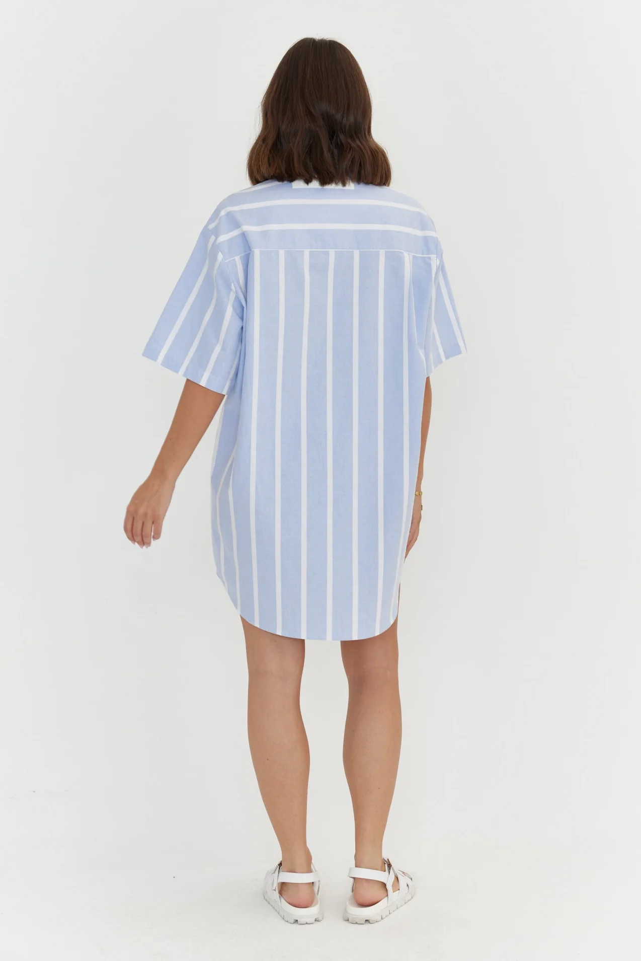 APEX Dress Chambray Blue Stripe - Image 9