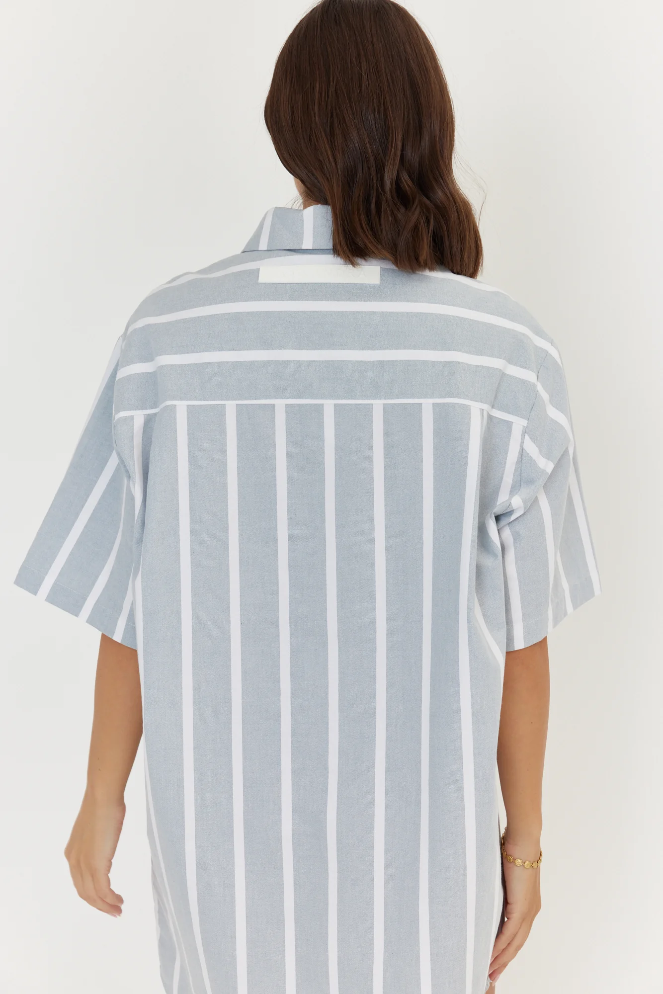 APEX Dress Chambray Sage Stripe - Image 10
