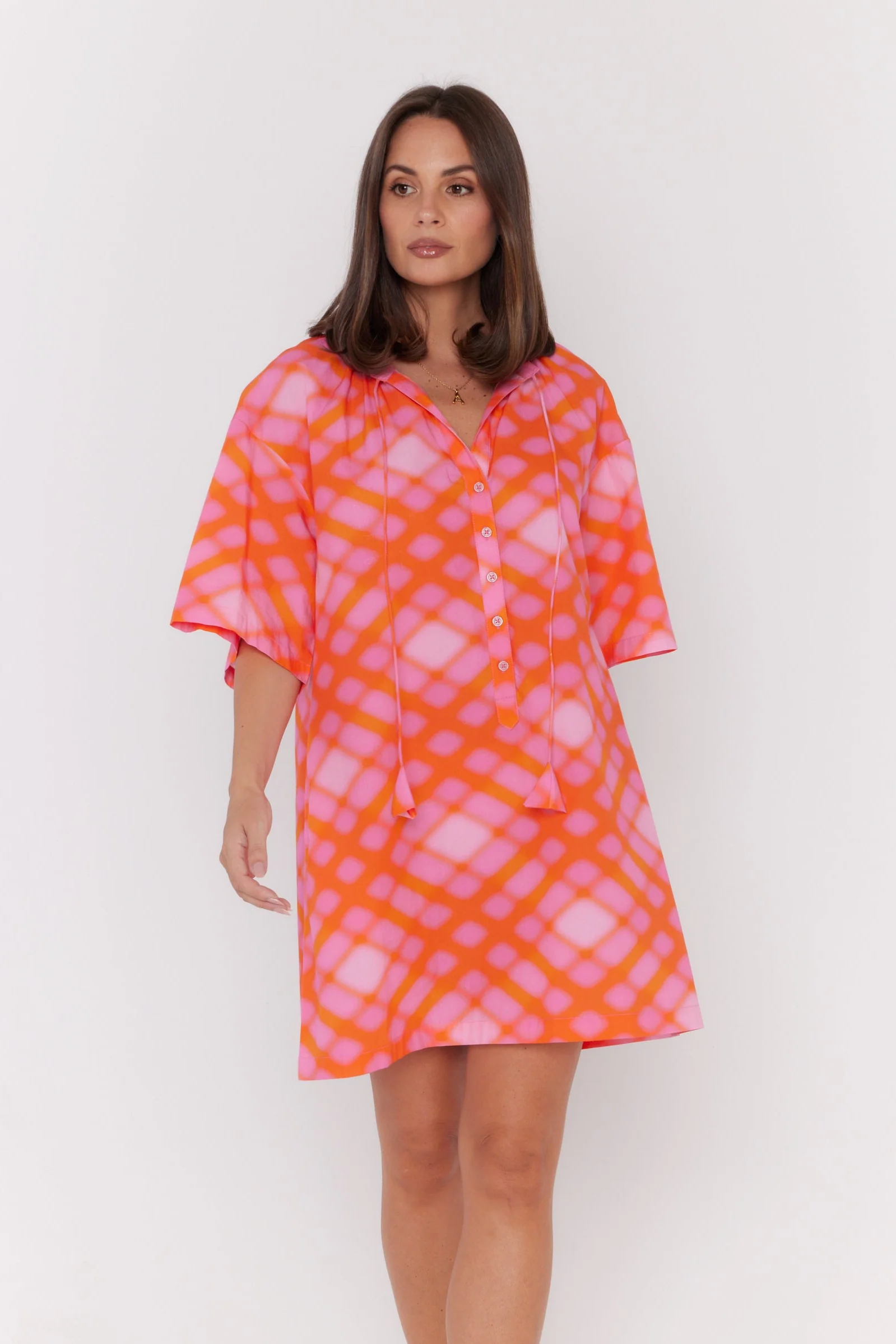 AURA Dress Pink Blur Print - Image 10