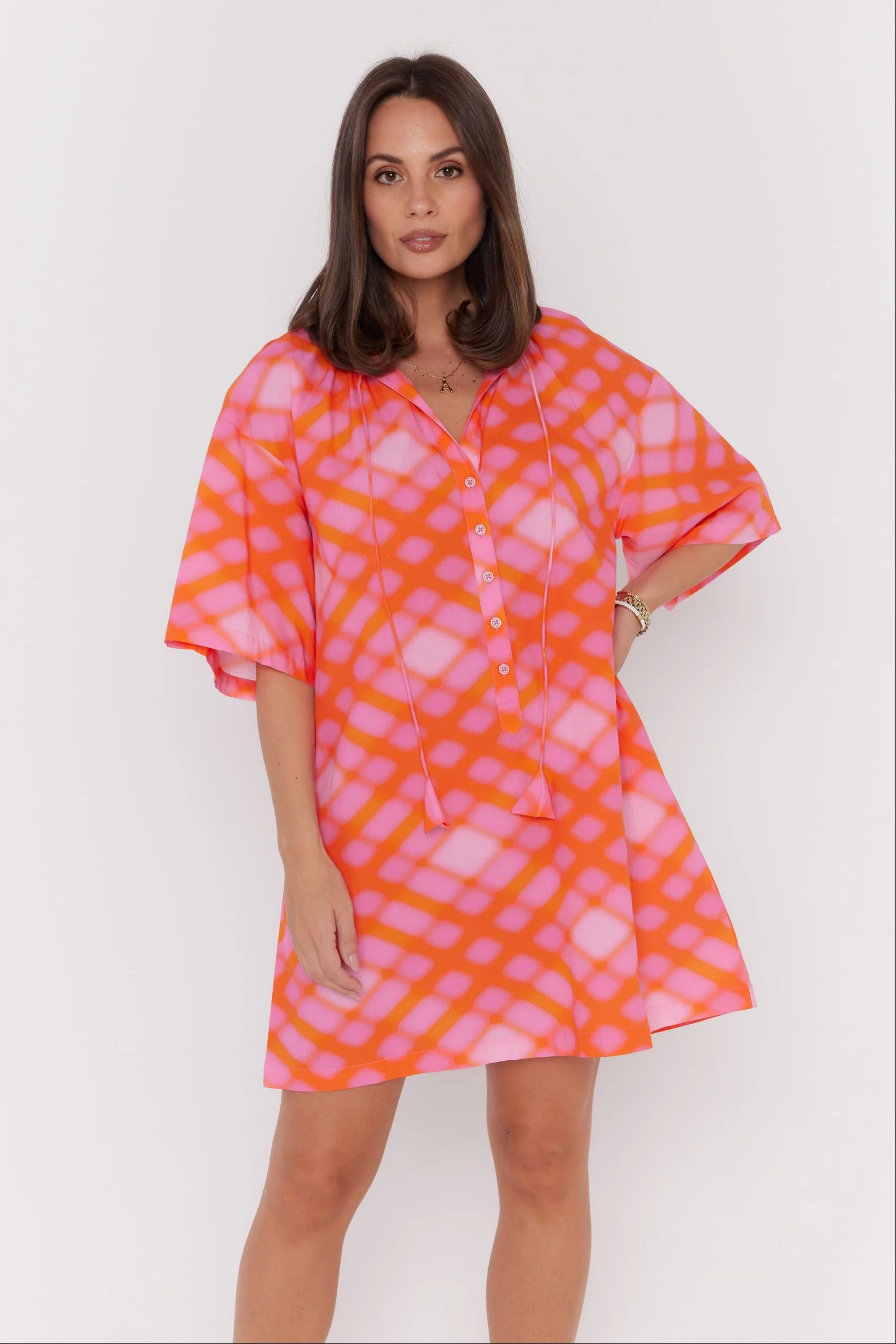 AURA Dress Pink Blur Print - Image 11