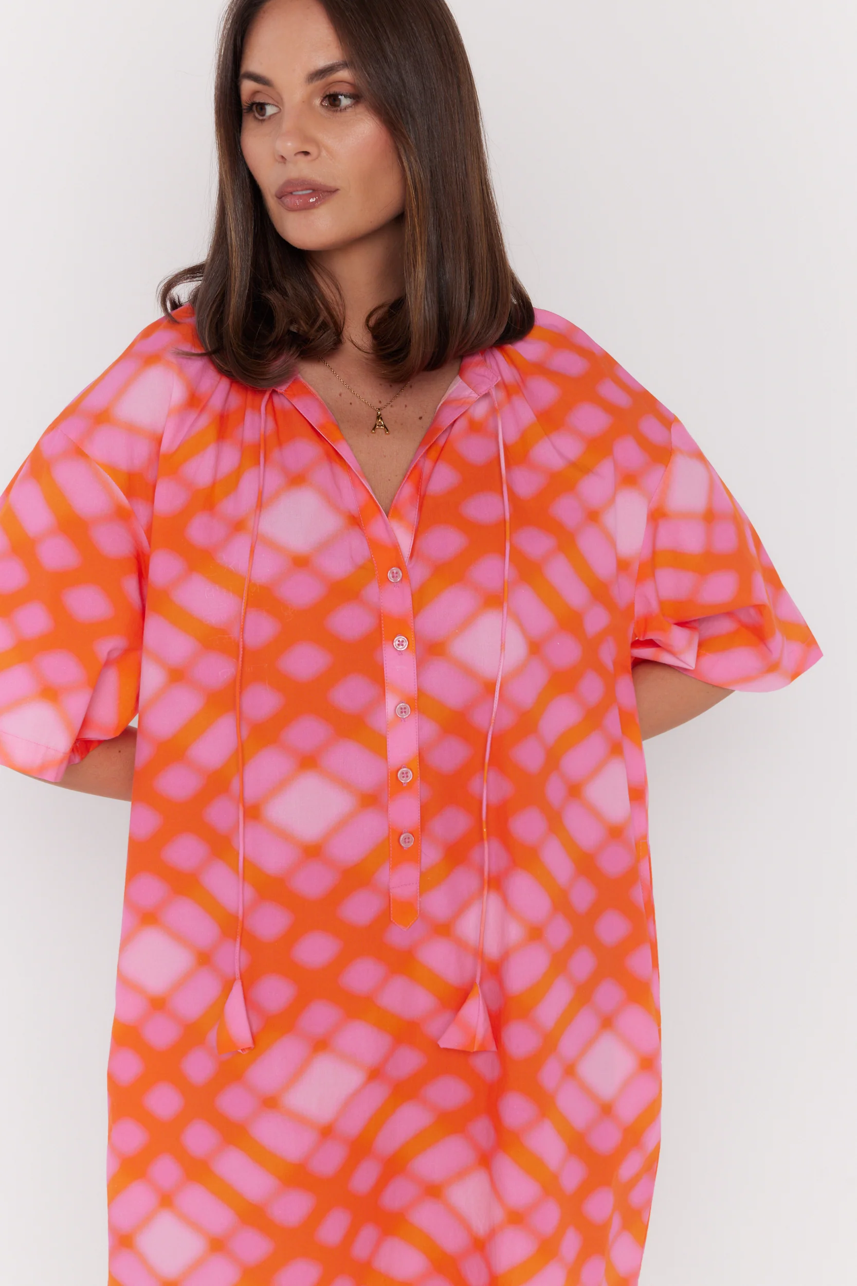 AURA Dress Pink Blur Print - Image 12