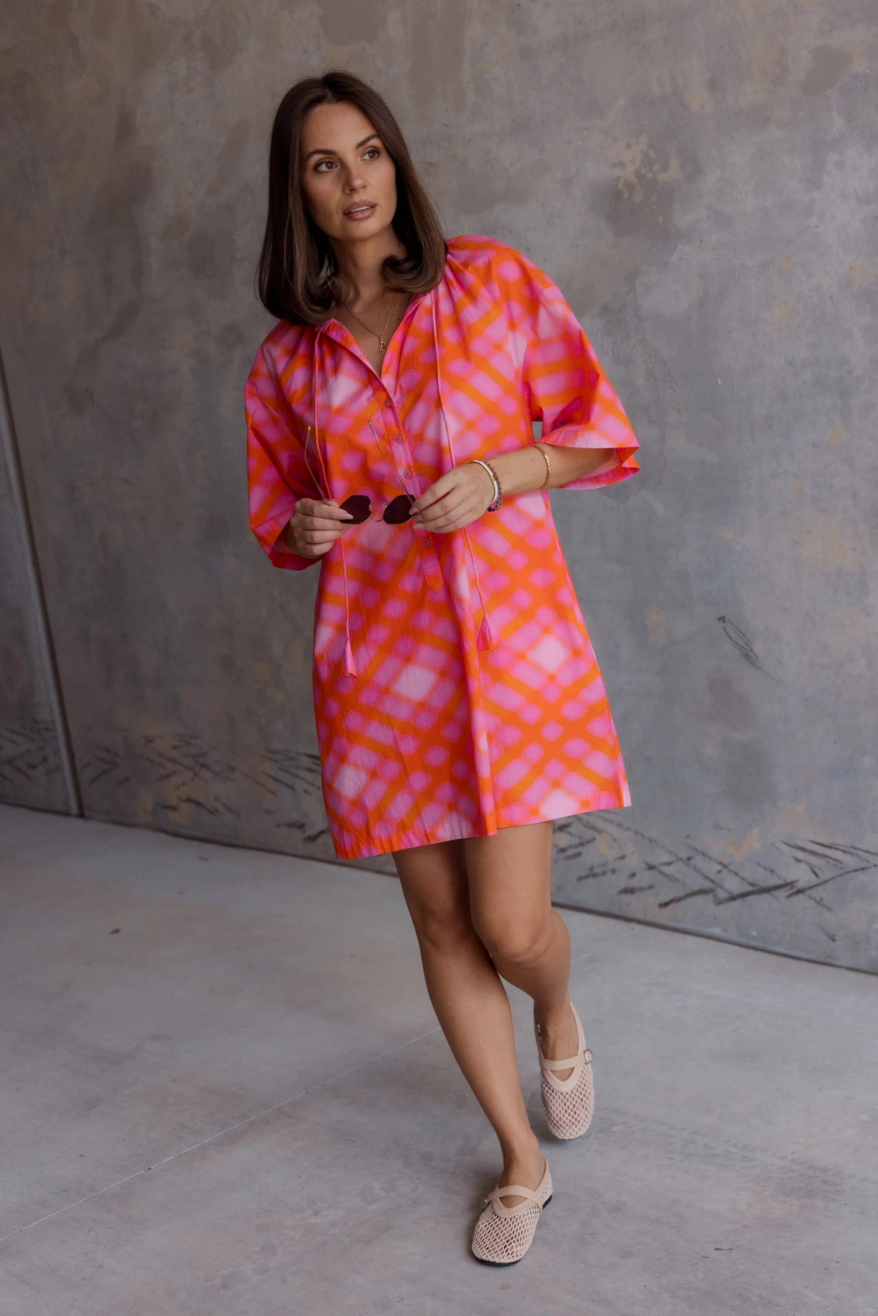 AURA Dress Pink Blur Print - Image 7