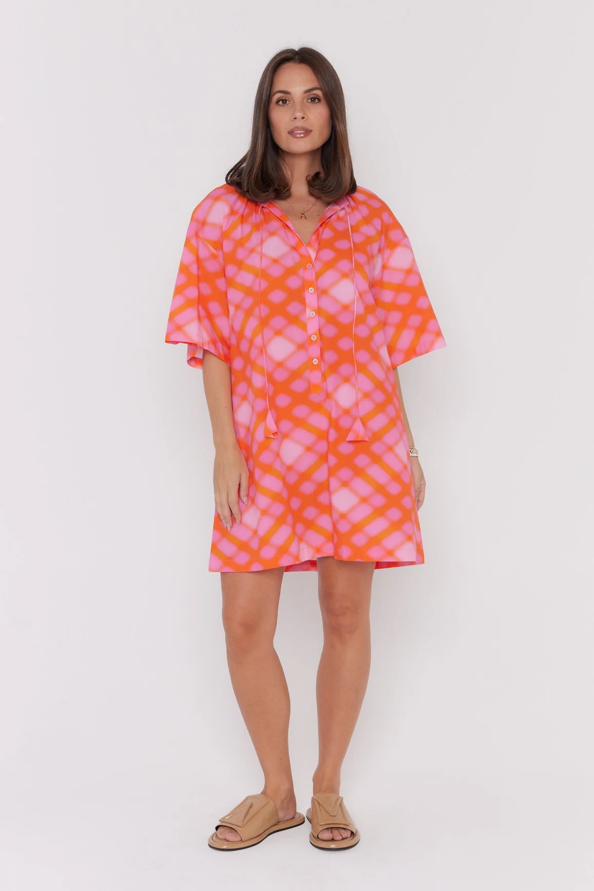 AURA Dress Pink Blur Print - Image 9