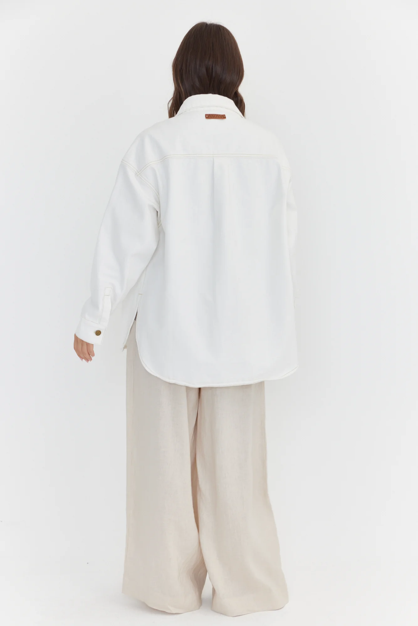 BASEN Shacket White Denim - Image 11