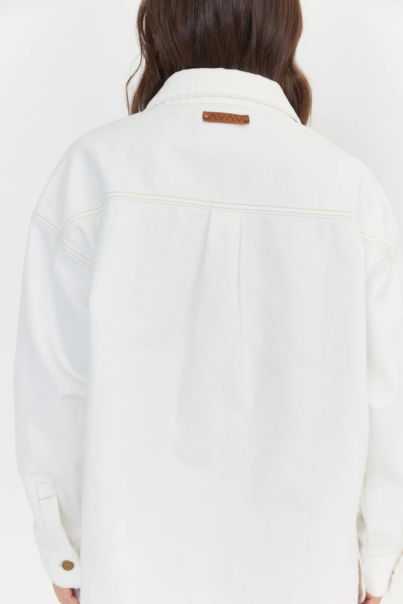 BASEN Shacket White Denim - Image 8