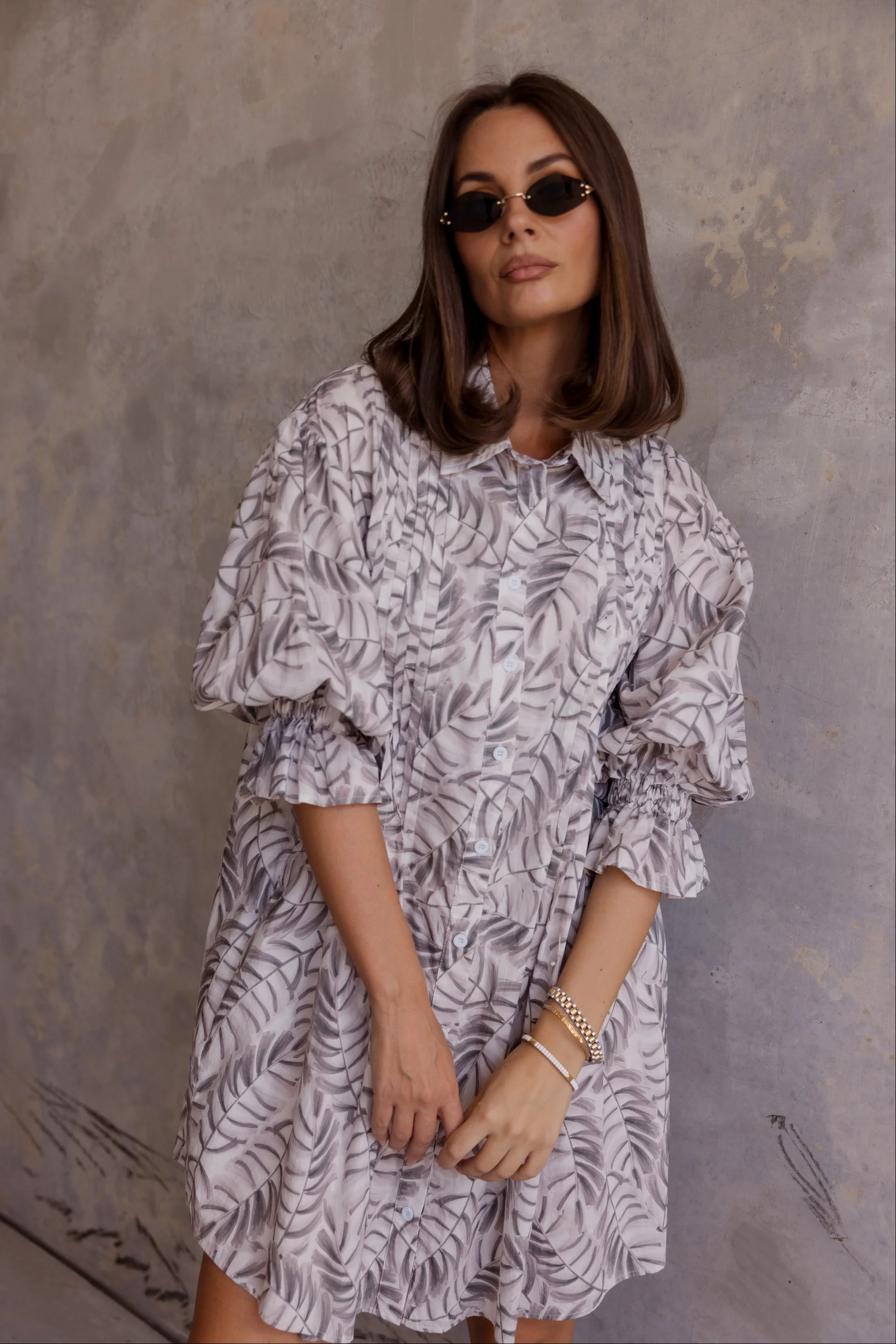 BERKEN Dress Coco Leaf Print - Image 2