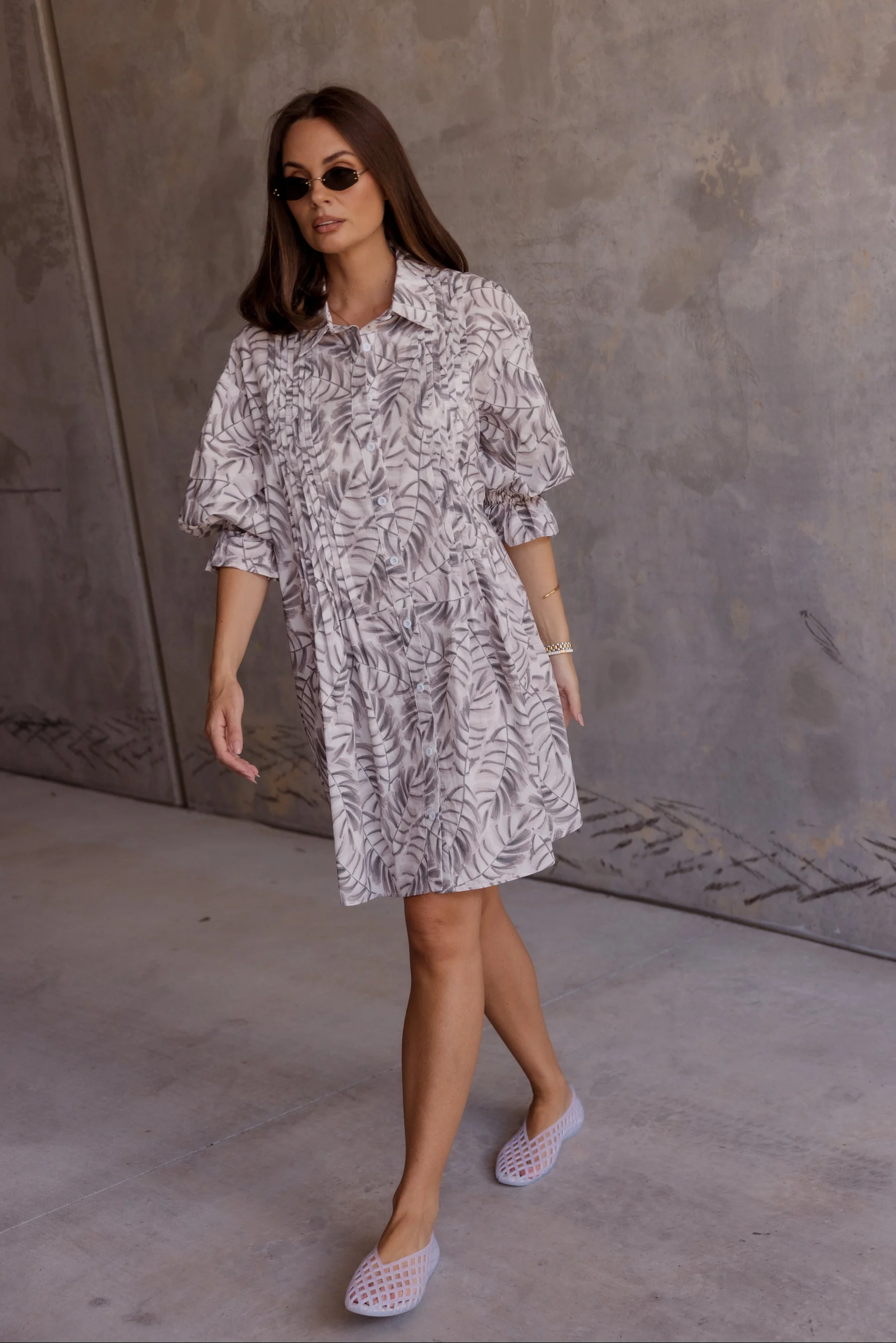 BERKEN Dress Coco Leaf Print - Image 3