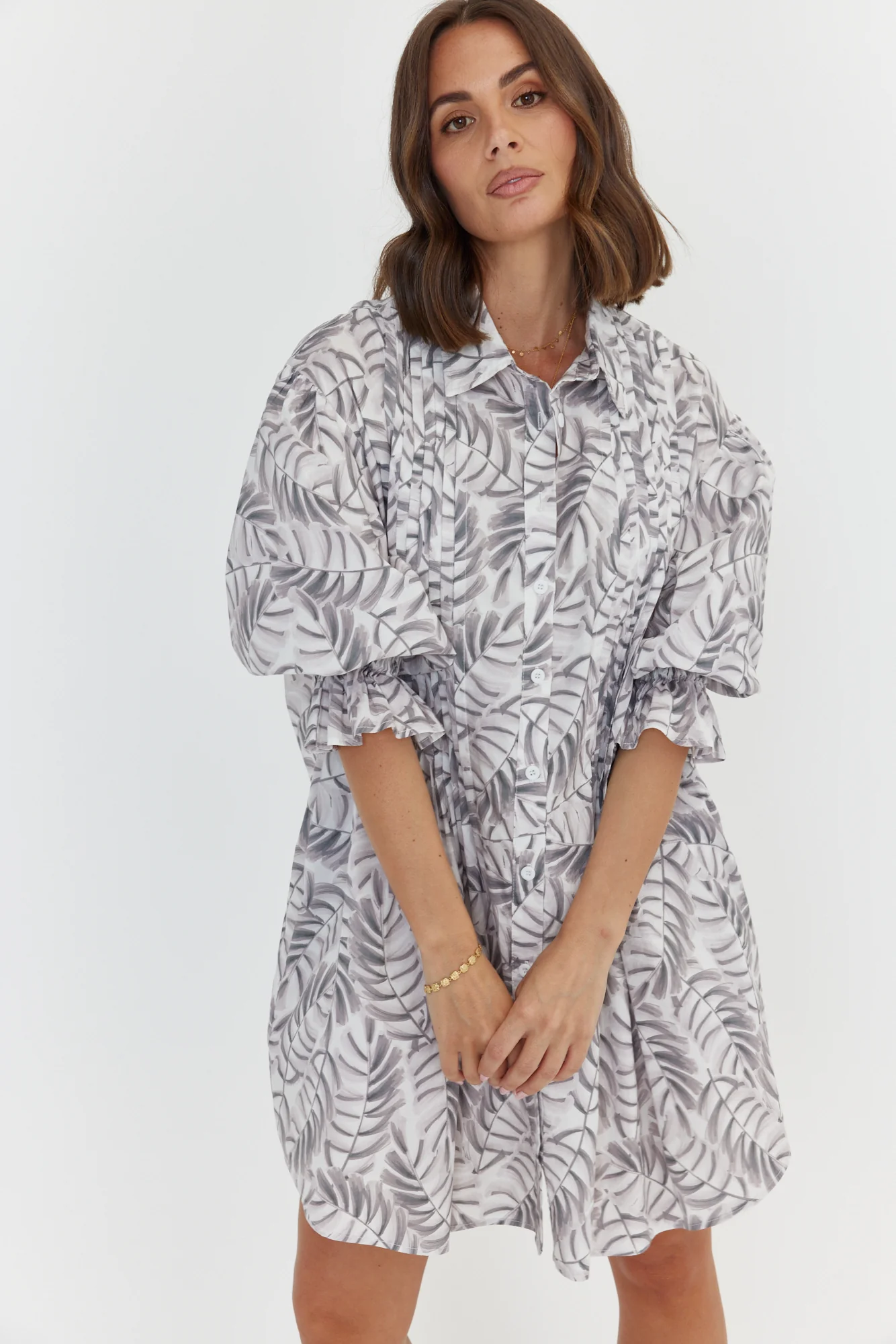 BERKEN Dress Coco Leaf Print - Image 7
