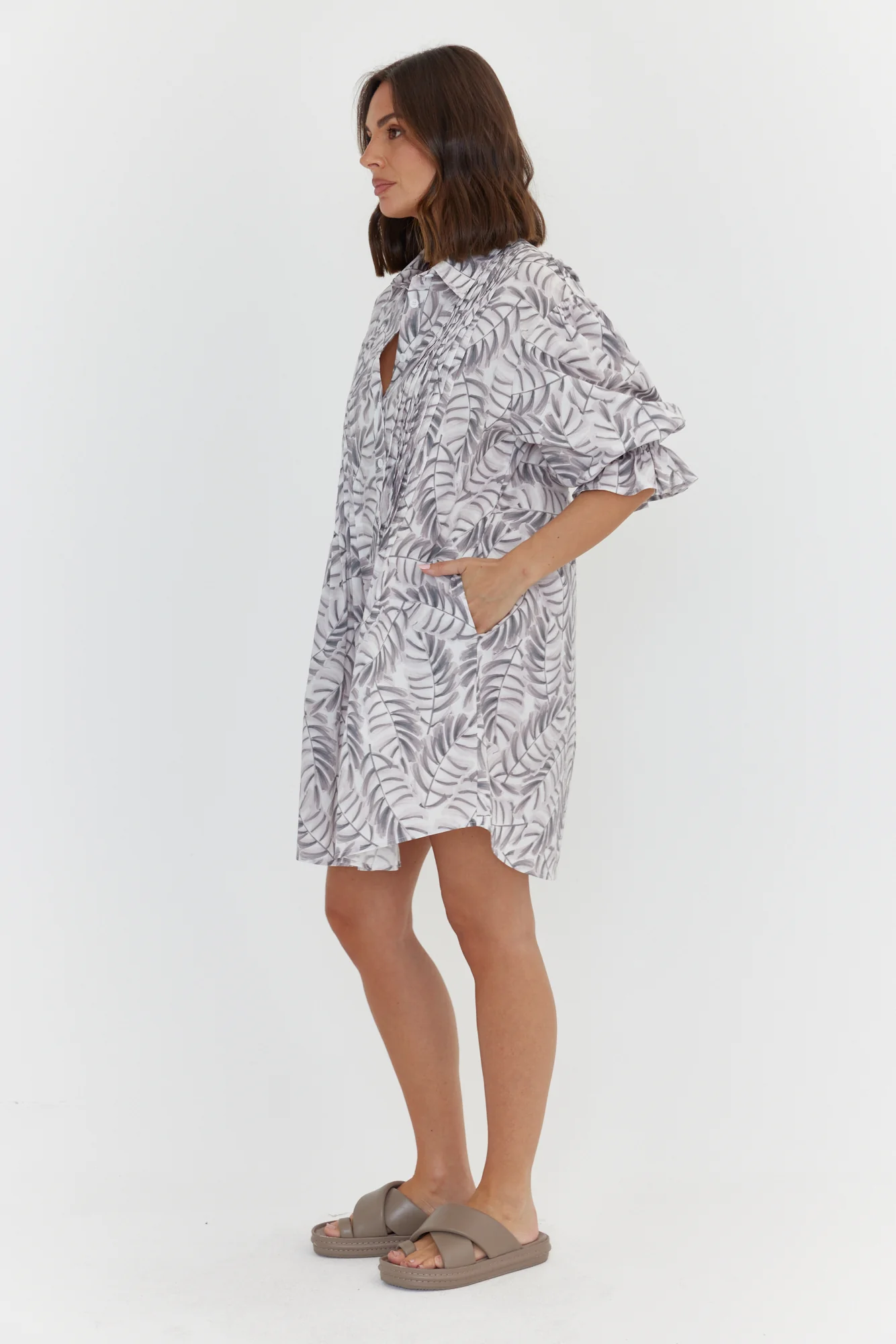 BERKEN Dress Coco Leaf Print - Image 9