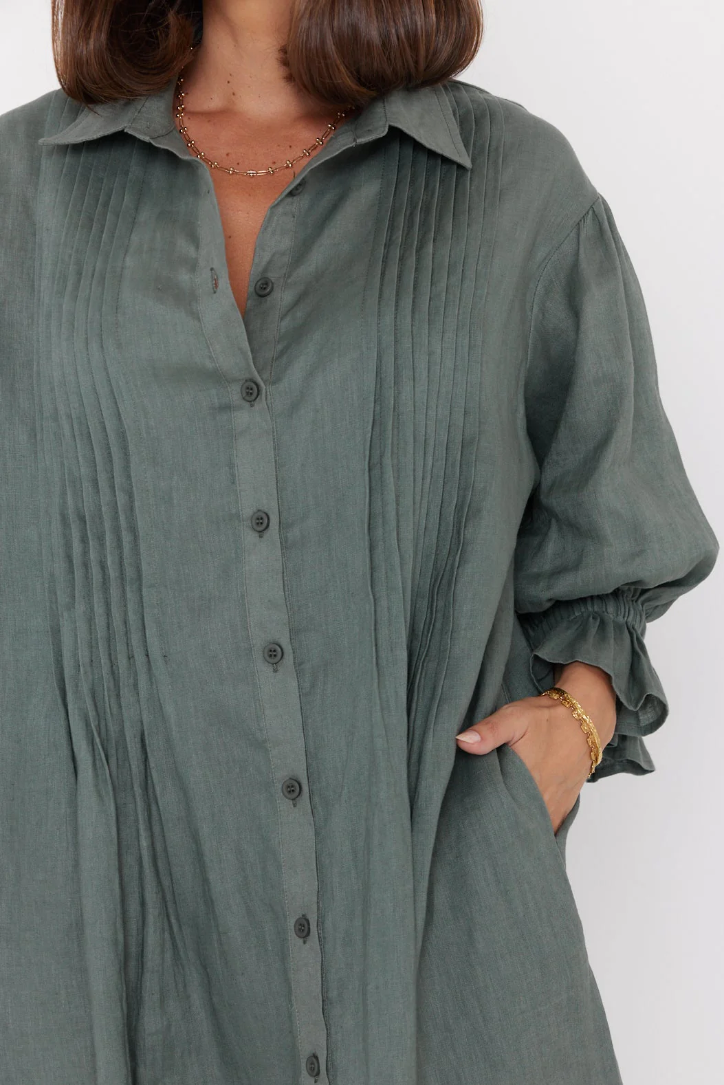 BERKEN Dress Dusty Green - Image 11