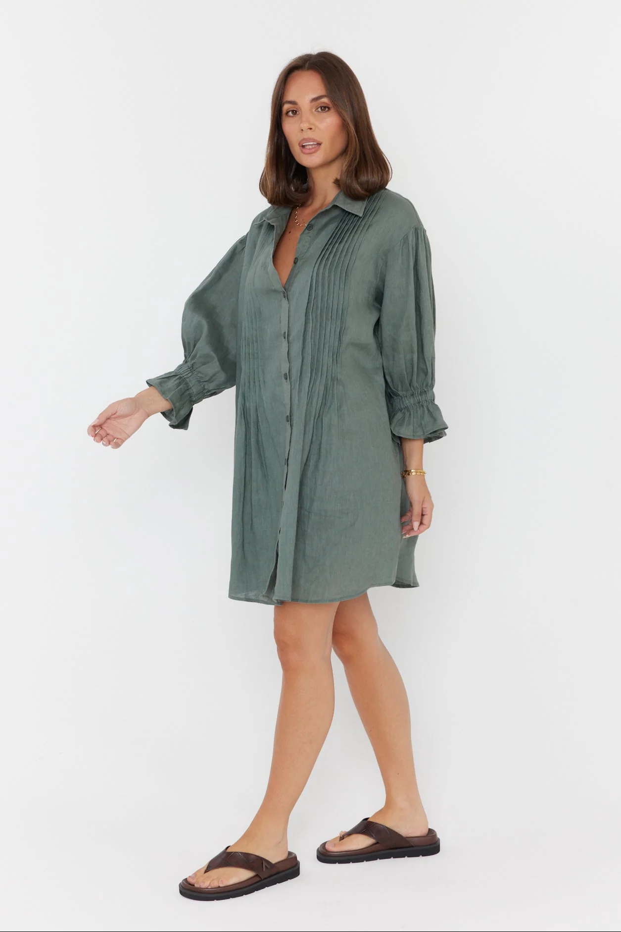 BERKEN Dress Dusty Green - Image 12