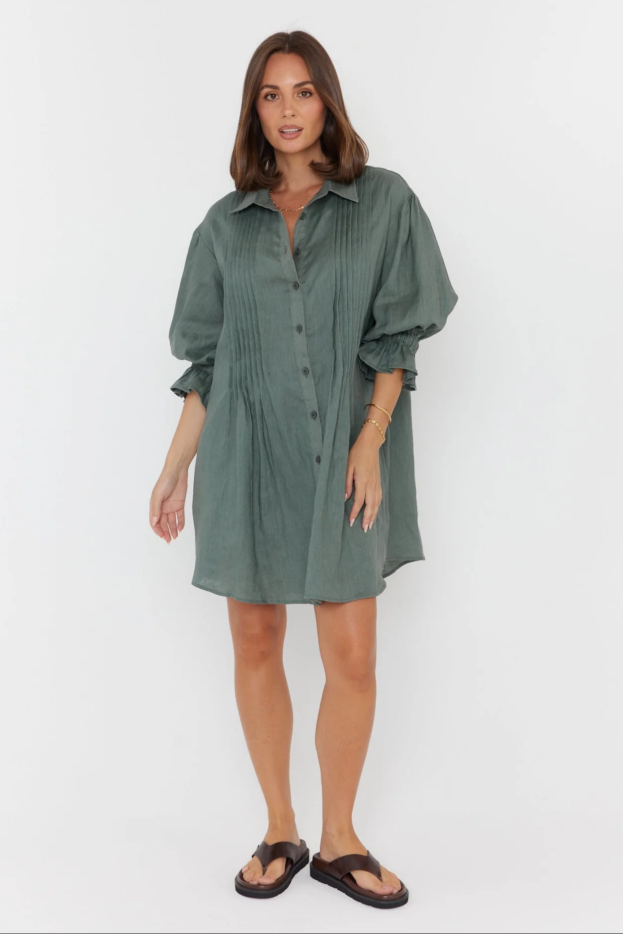 BERKEN Dress Dusty Green - Image 8