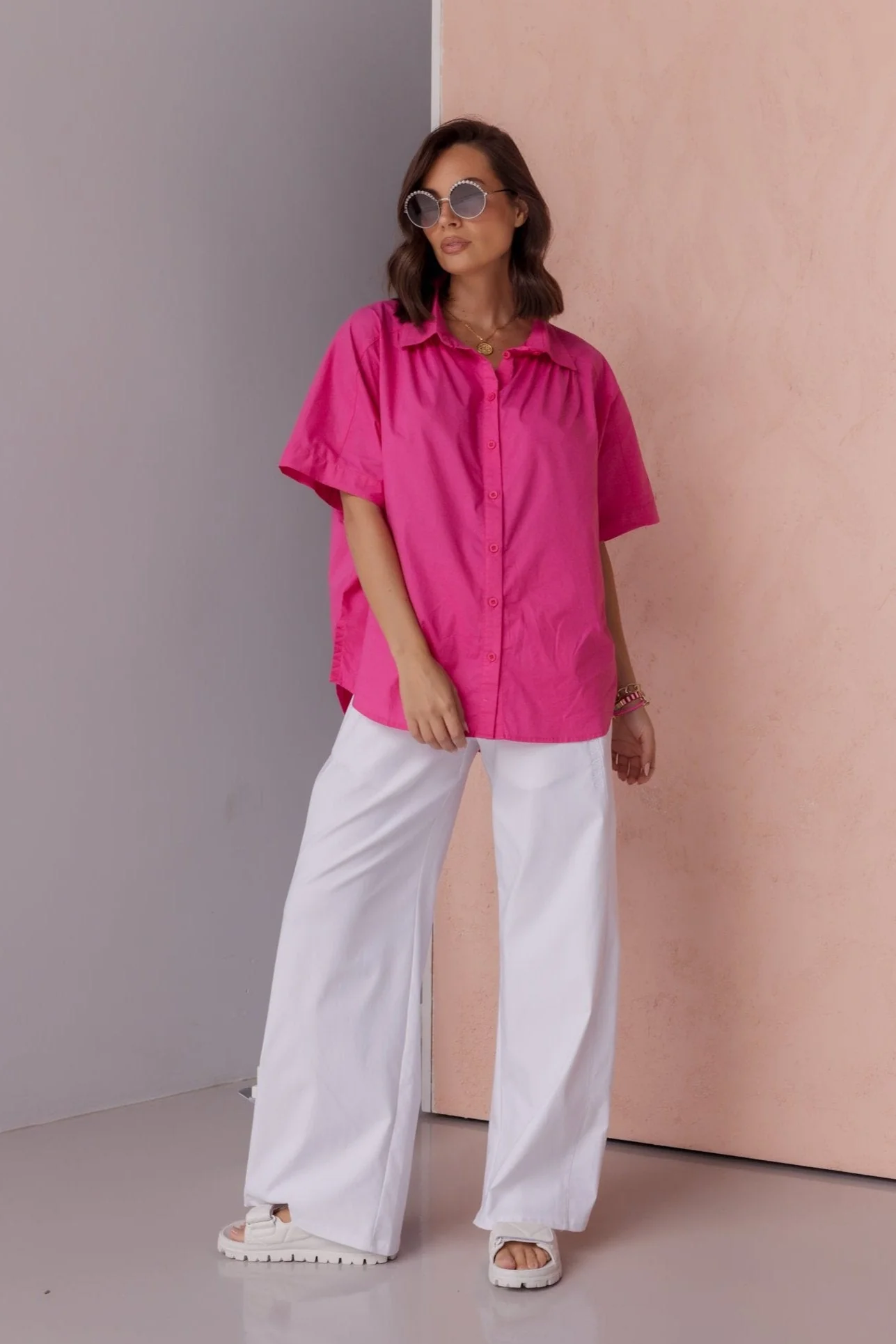 BONJOUR Shirt Pink - Image 4