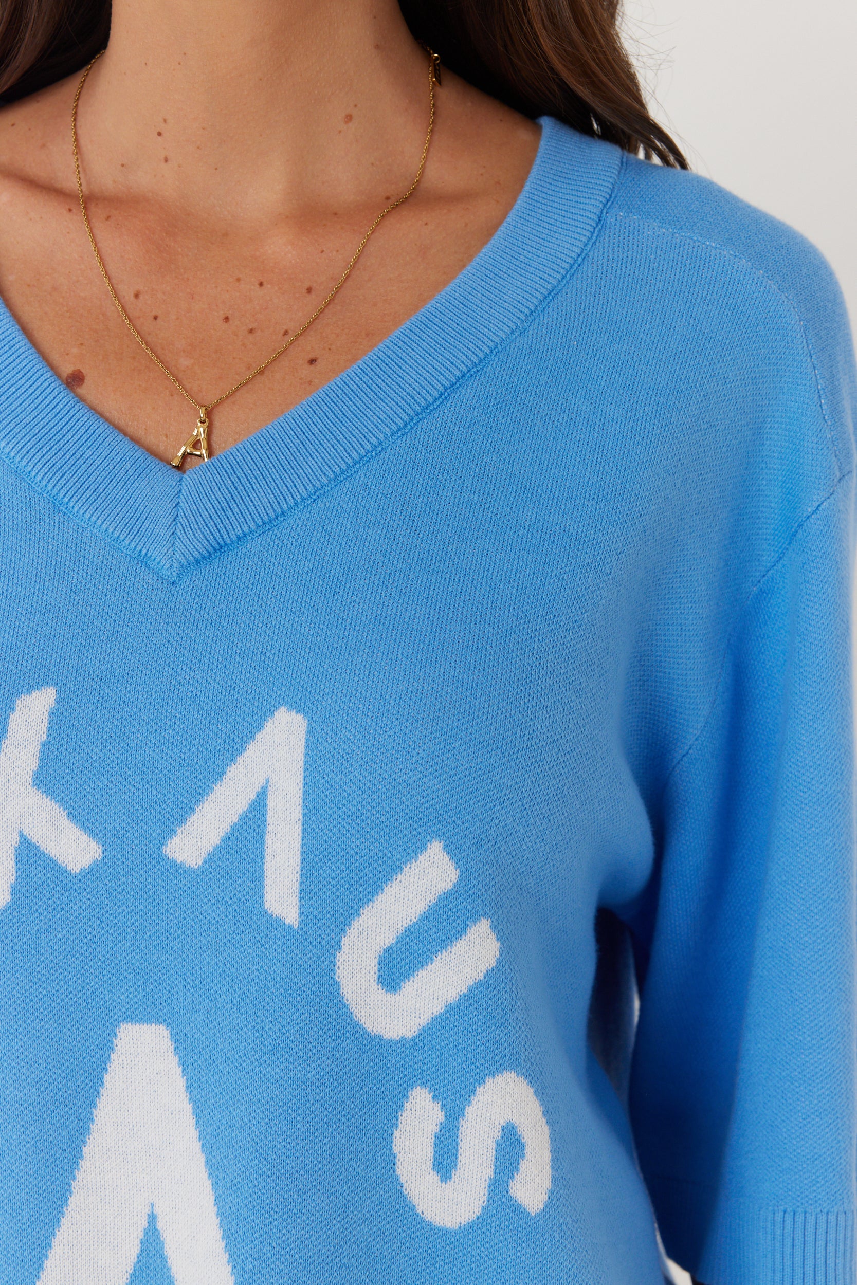 CAMILLY Knit Top Blue - Image 10