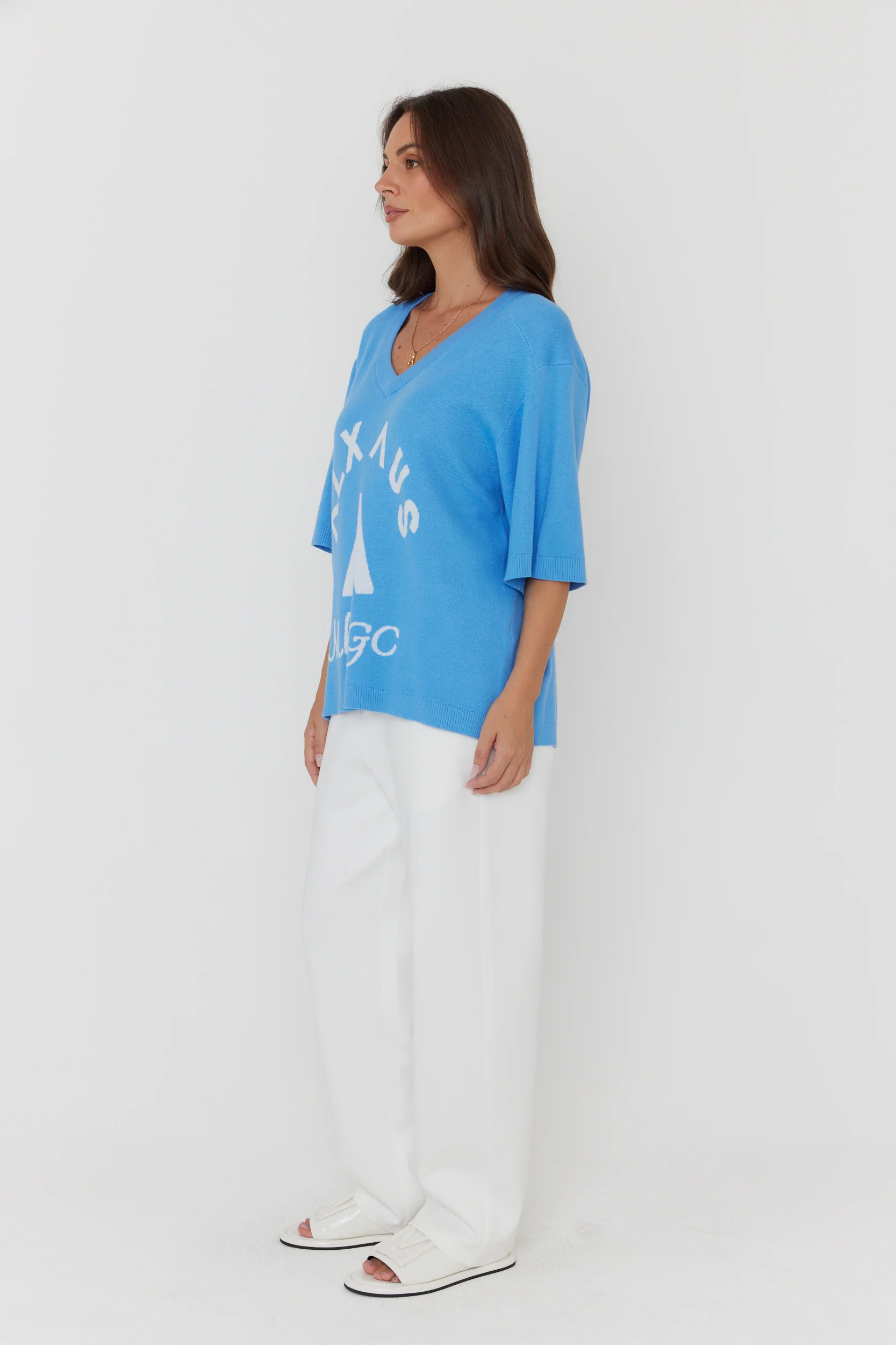 CAMILLY Knit Top Blue - Image 11