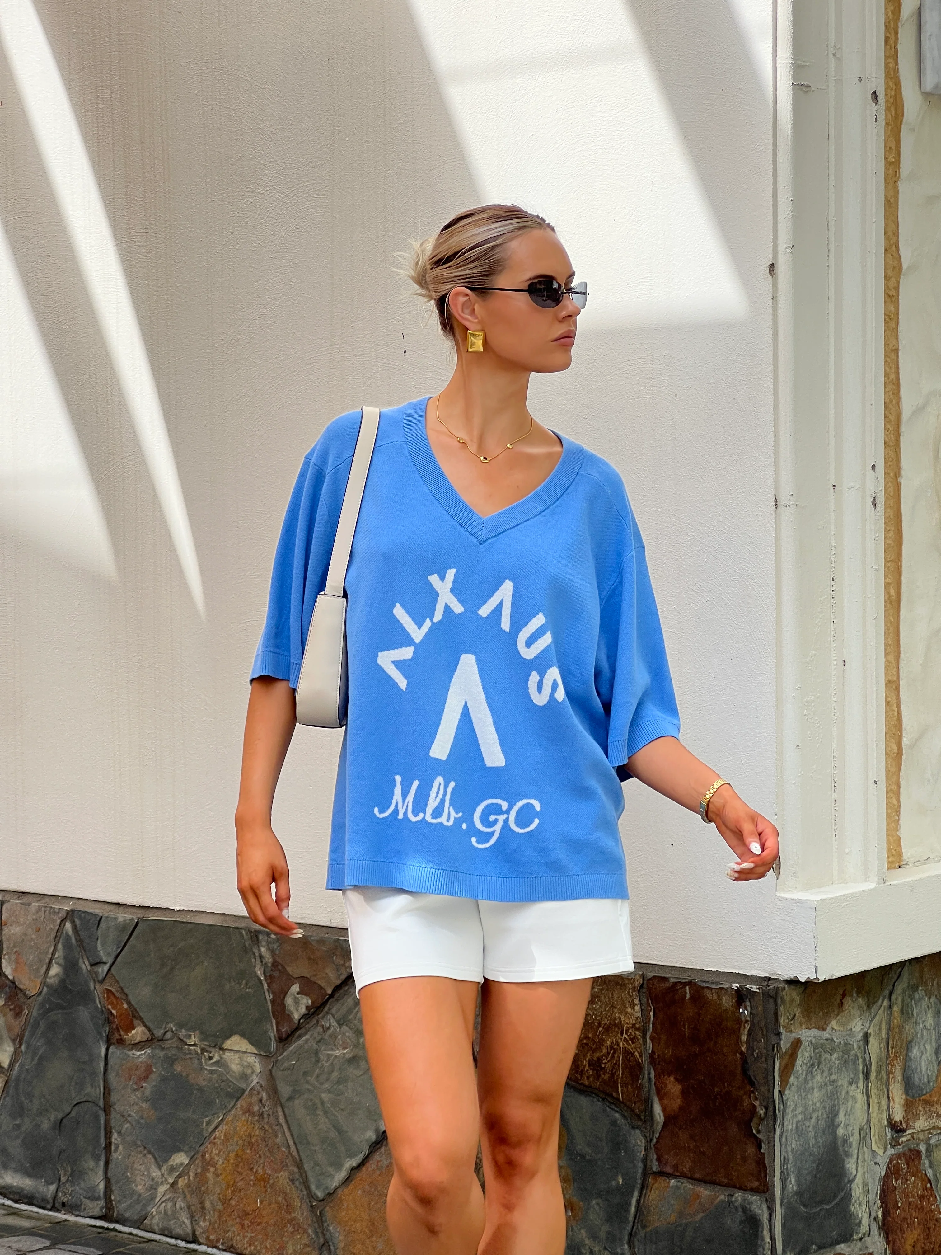 CAMILLY Knit Top Blue - Image 5