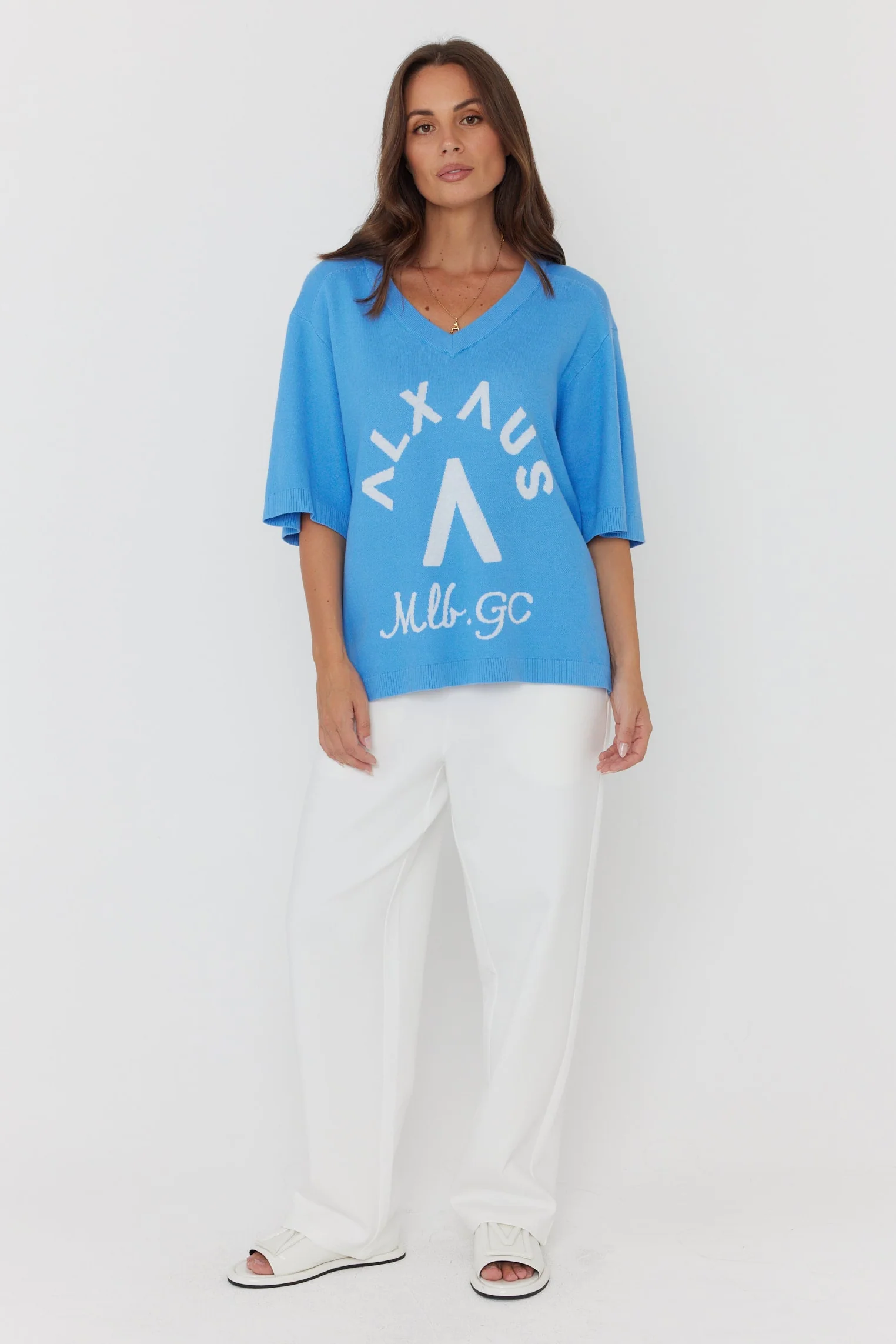 CAMILLY Knit Top Blue - Image 9