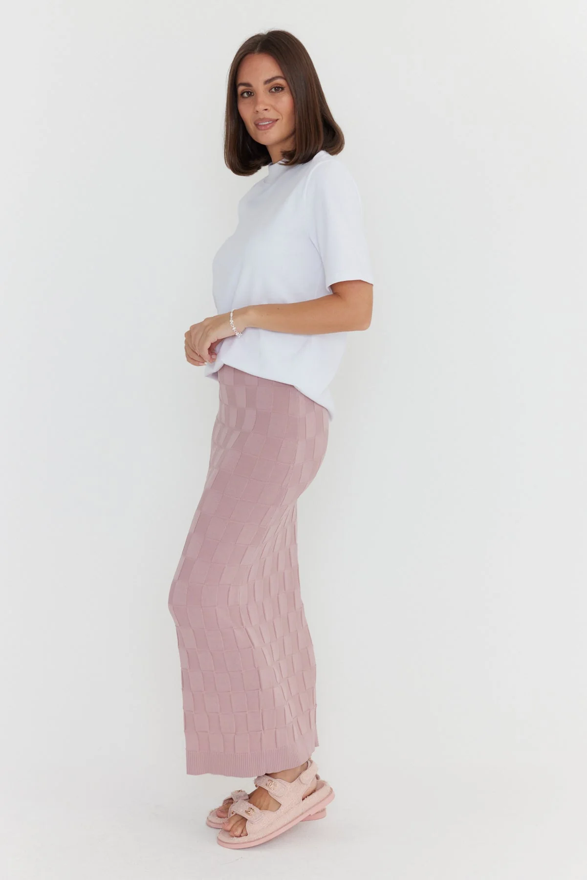 COMO Knit Skirt Dusty Pink - Image 10