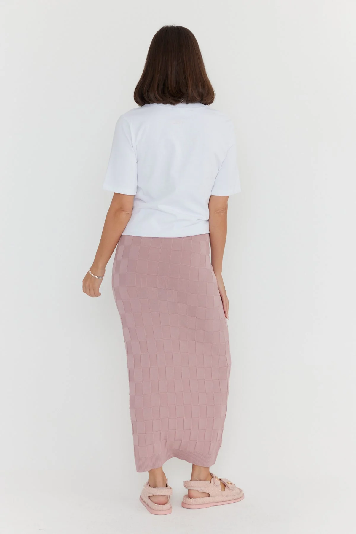 COMO Knit Skirt Dusty Pink - Image 11