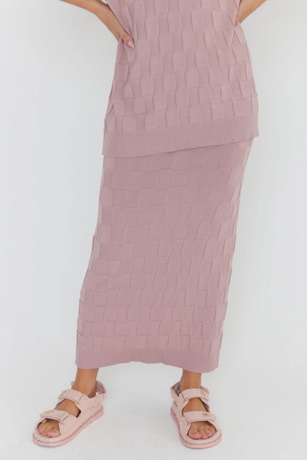 COMO Knit Skirt Dusty Pink - Image 7