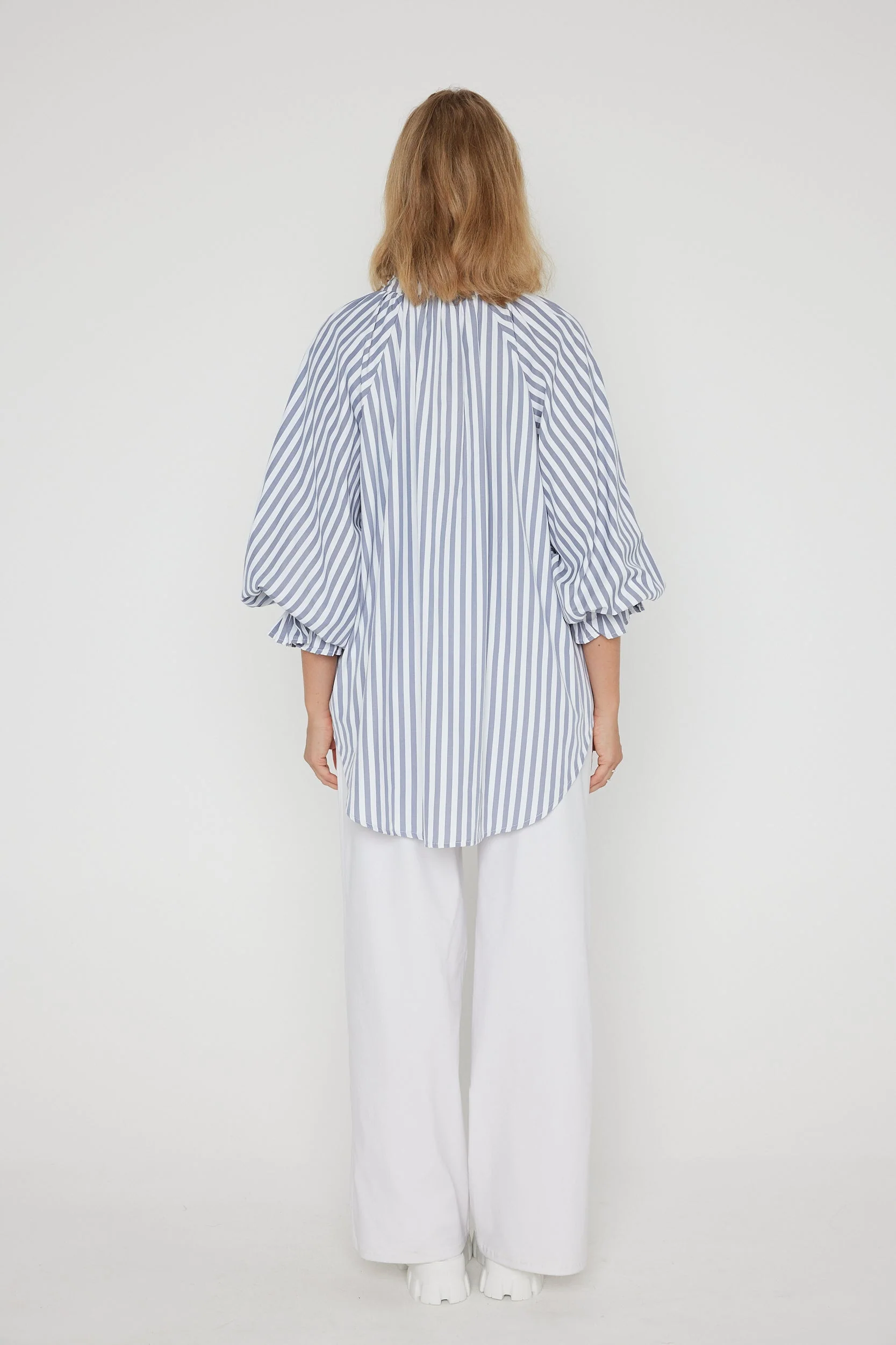 DANILL Blouse Grey Stripe - Image 9