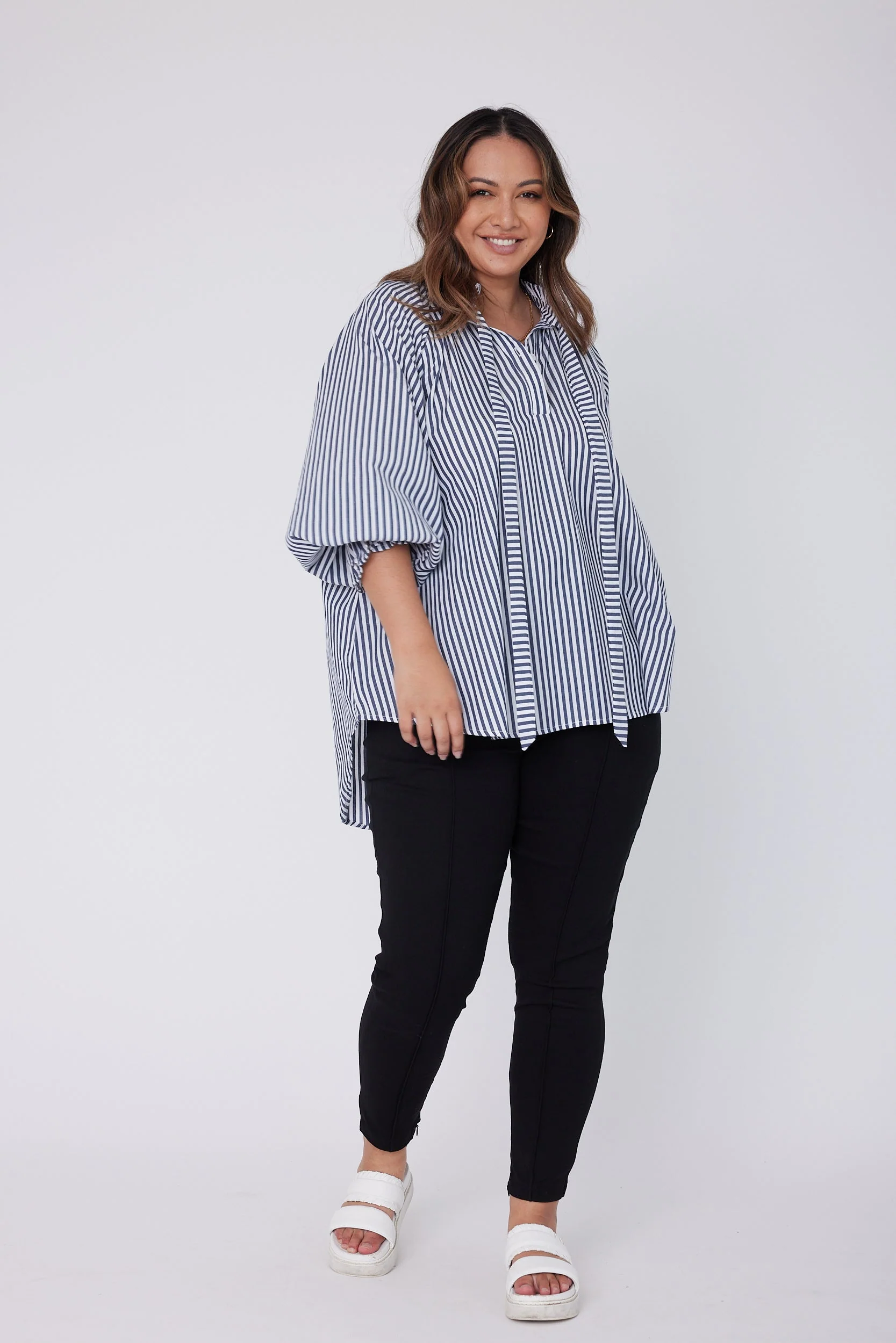 DANILL Blouse Navy Stripe - Image 13