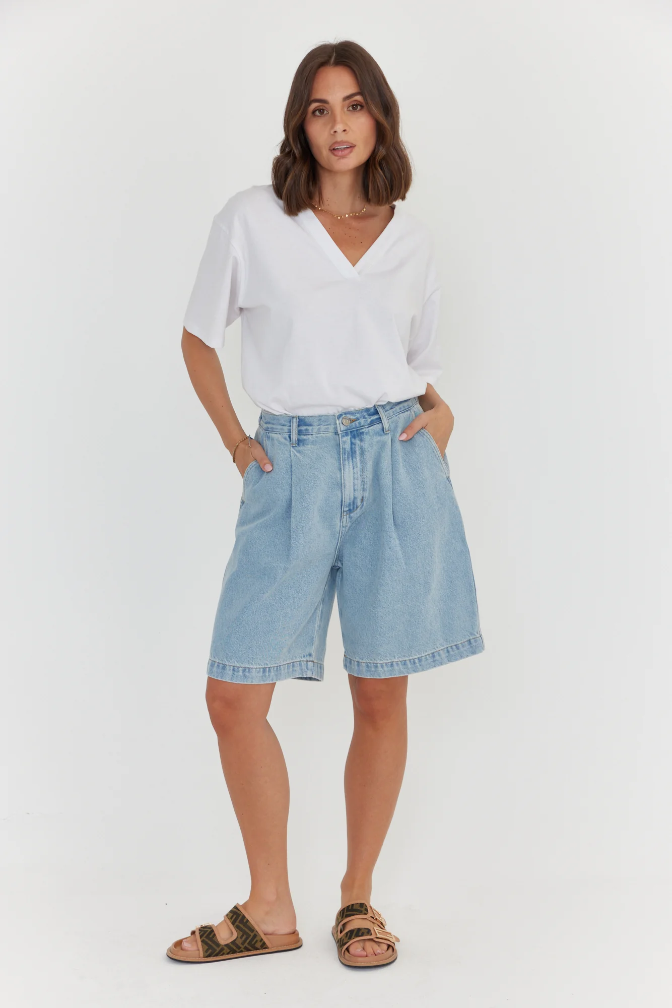 HARVEY Shorts Light Blue Denim - Image 11