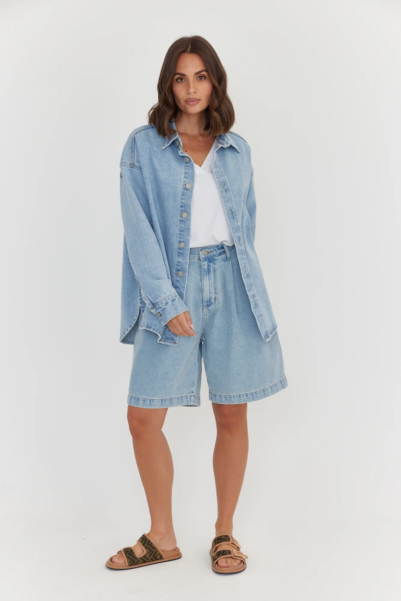 HARVEY Shorts Light Blue Denim - Image 12