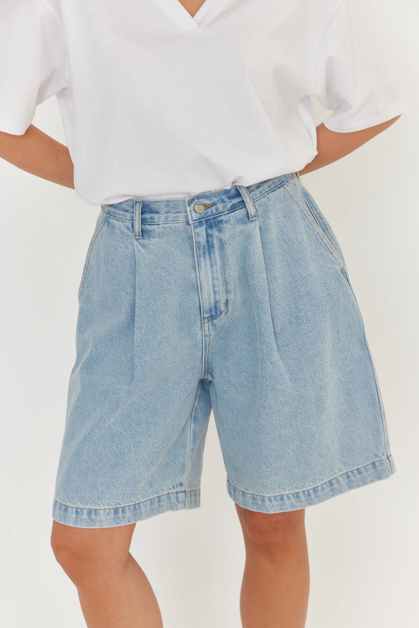 HARVEY Shorts Light Blue Denim - Image 13