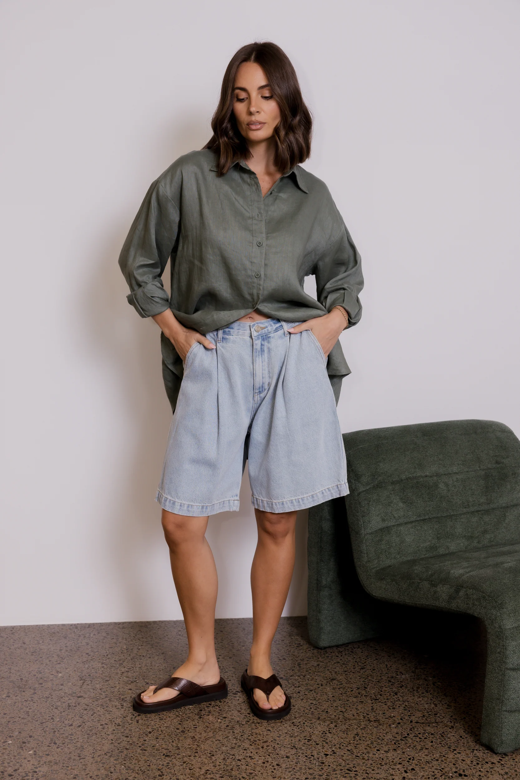 HARVEY Shorts Light Blue Denim - Image 2