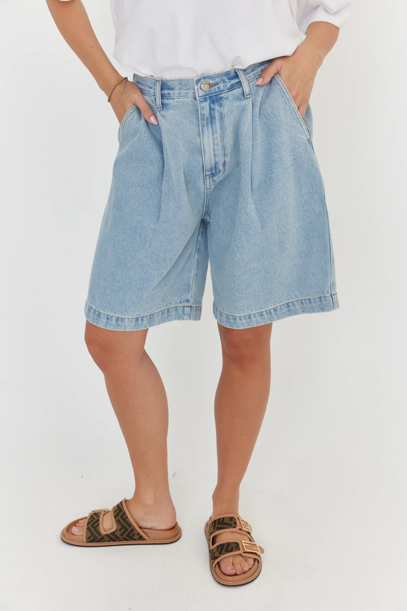 HARVEY Shorts Light Blue Denim - Image 9