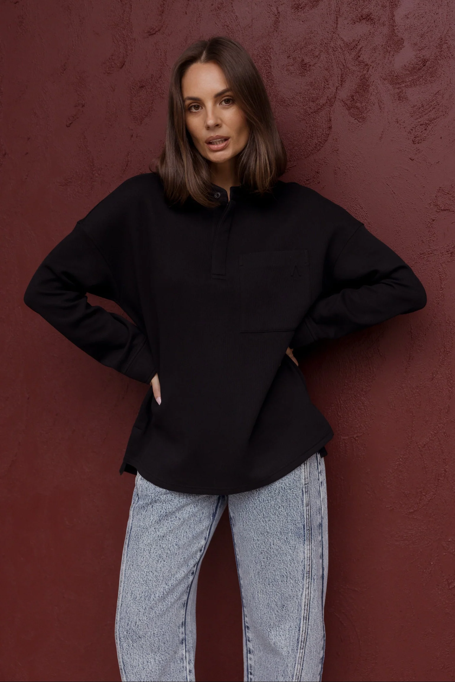HENLEY Jumper Black - Image 2