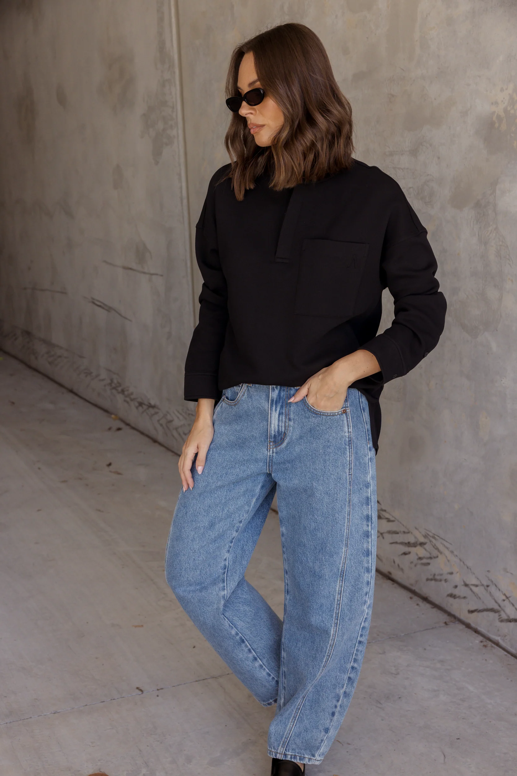 HENLEY Jumper Black - Image 3