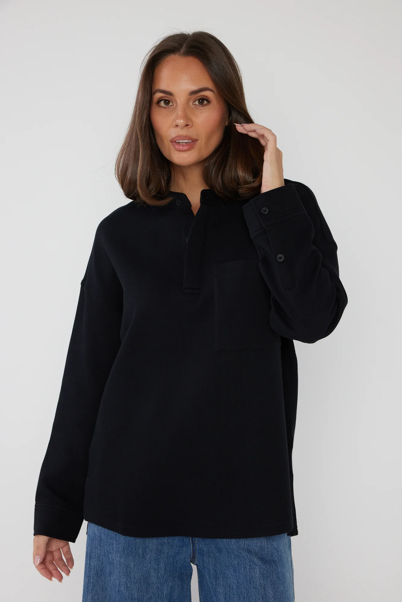 HENLEY Jumper Black - Image 6