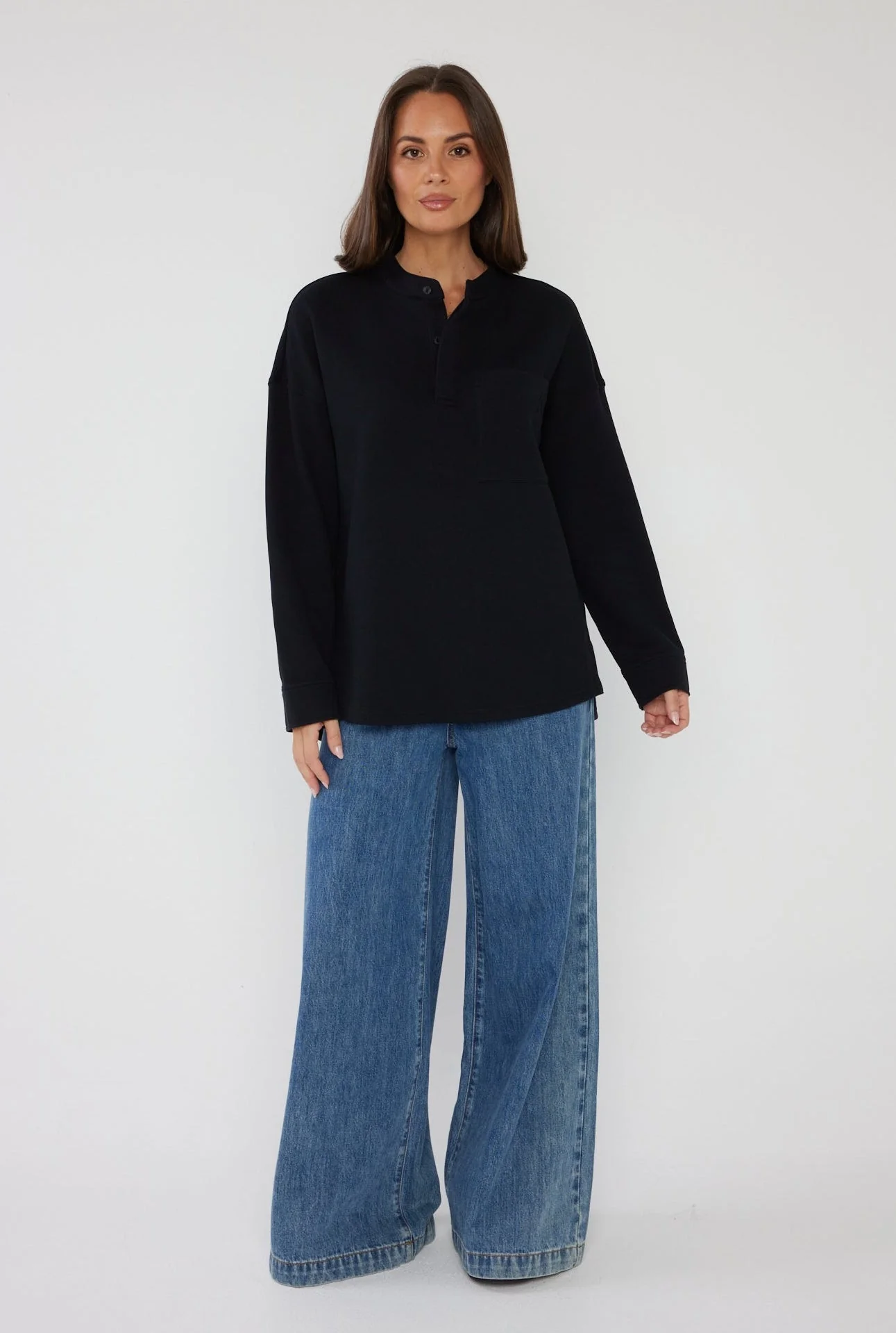 HENLEY Jumper Black - Image 7