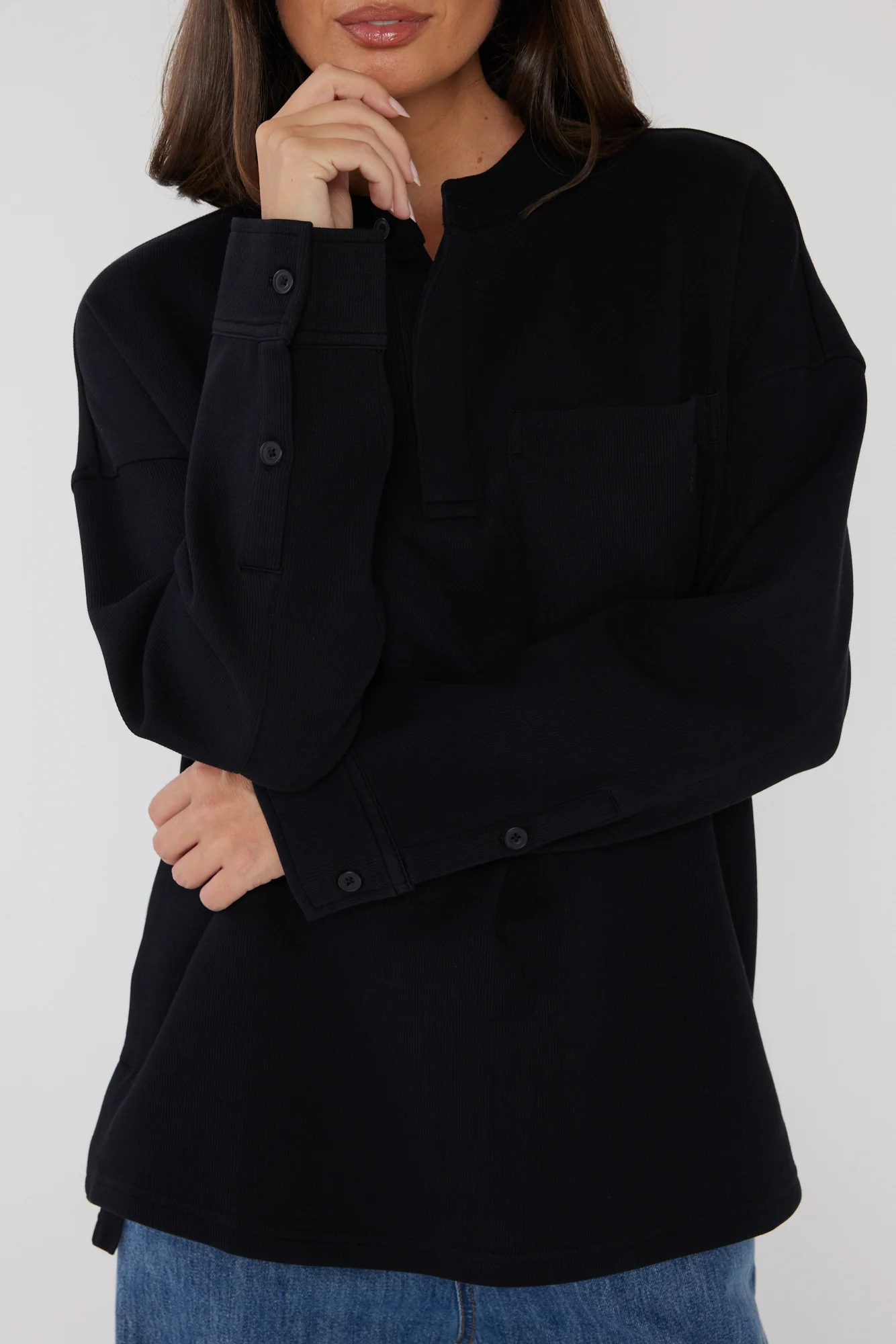 HENLEY Jumper Black - Image 8