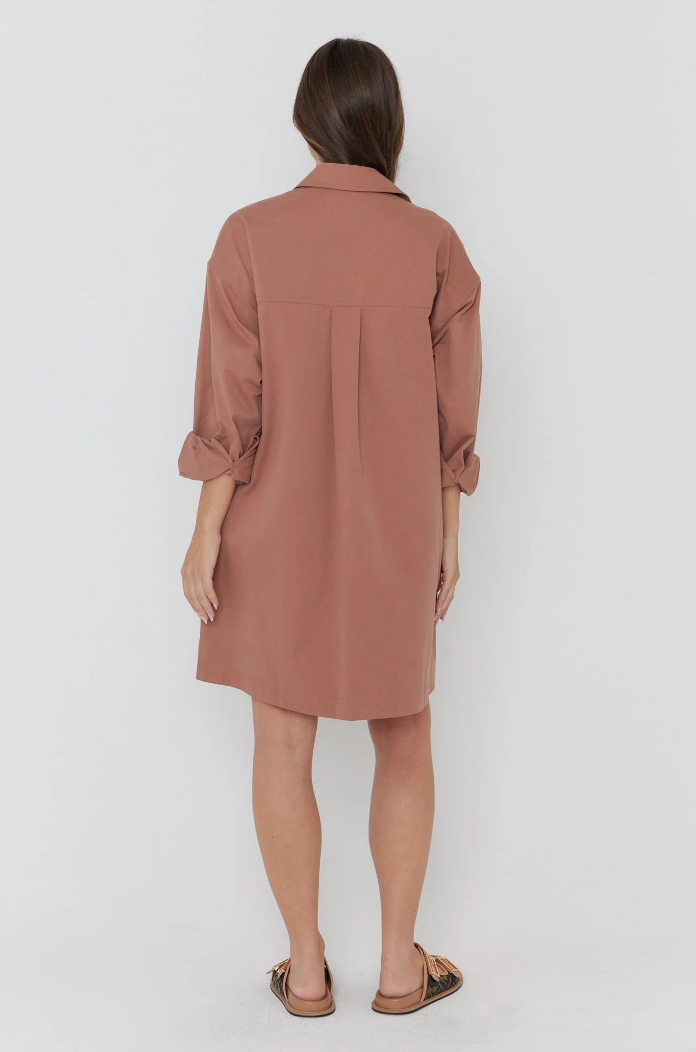 JETT Mini Dress Mahogany - Image 12