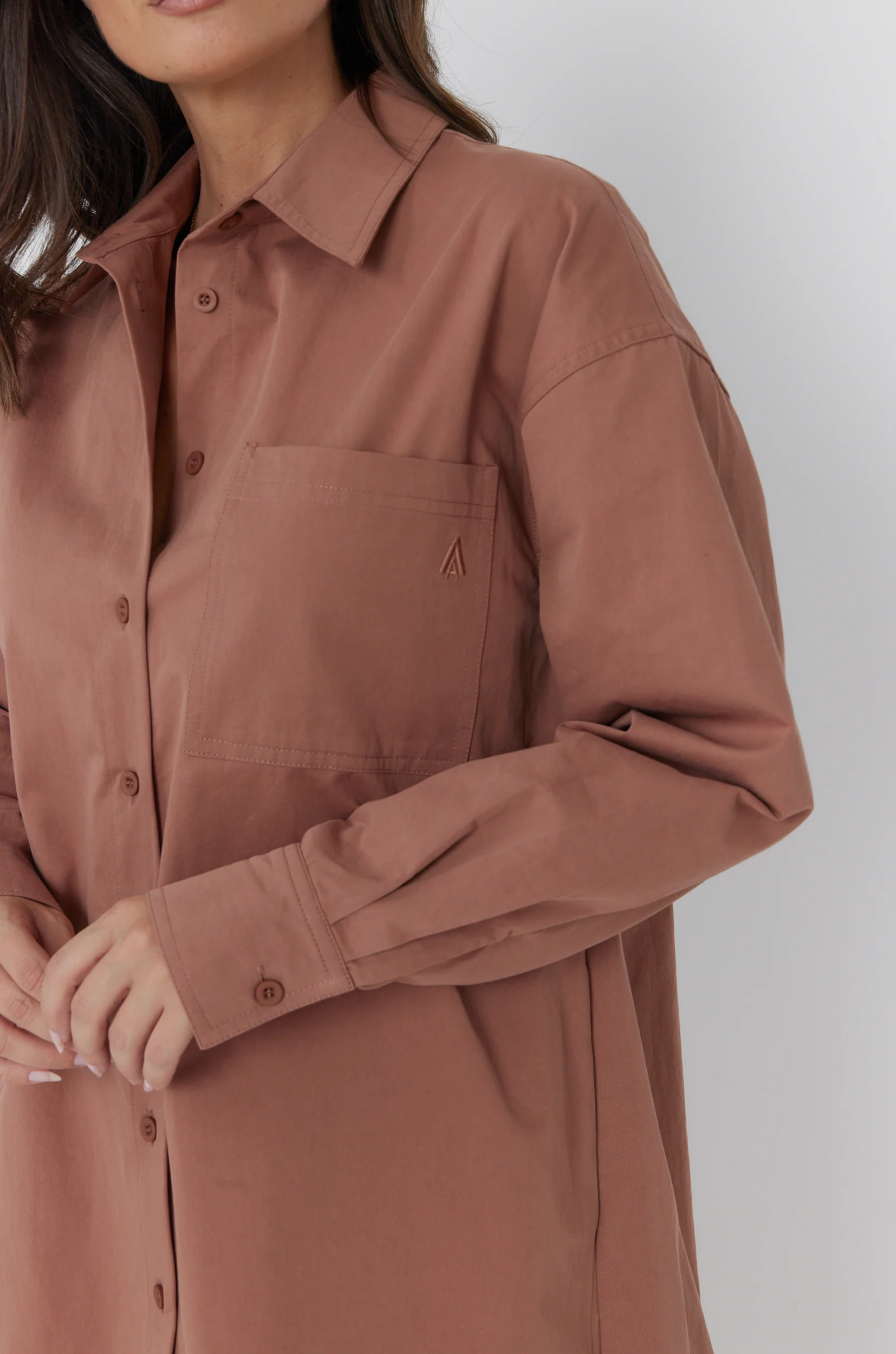 JETT Mini Dress Mahogany - Image 8