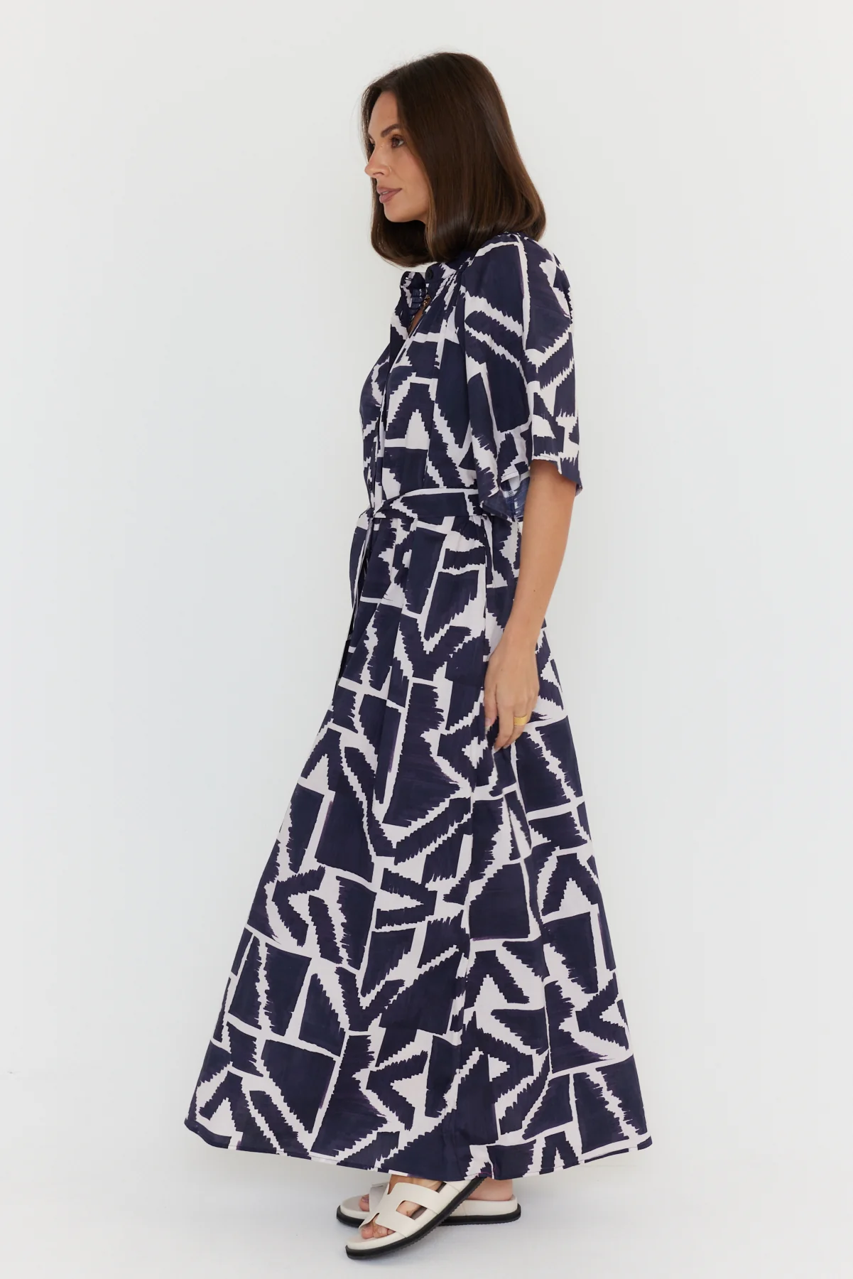 KITTO Dress Navy Geo Print - Image 10
