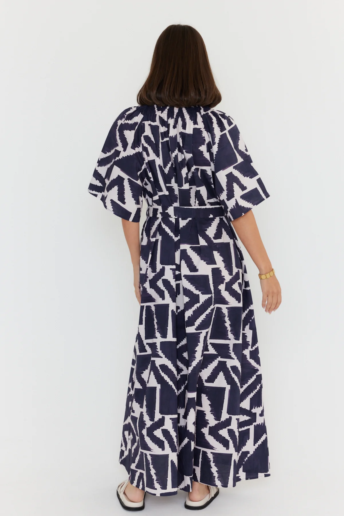 KITTO Dress Navy Geo Print - Image 12