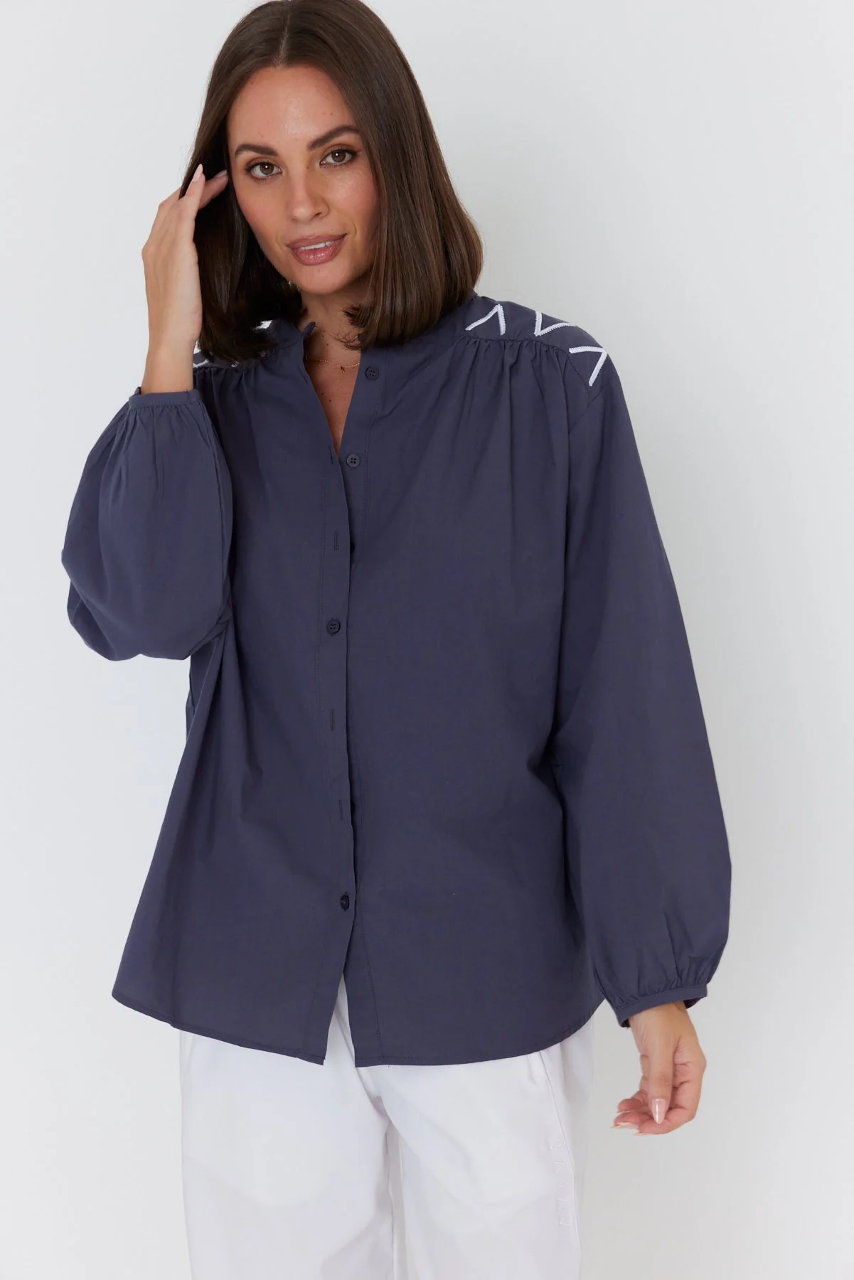 KNIGHT Blouse Charcoal - Image 7