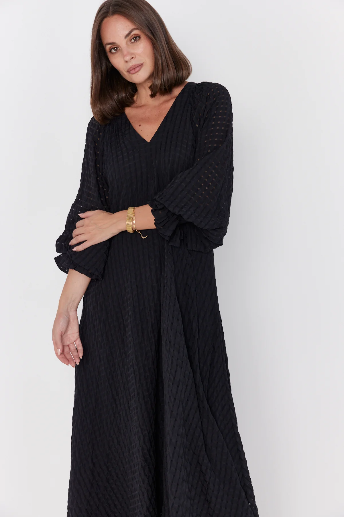 MADERO Dress Chequer Black - Image 10