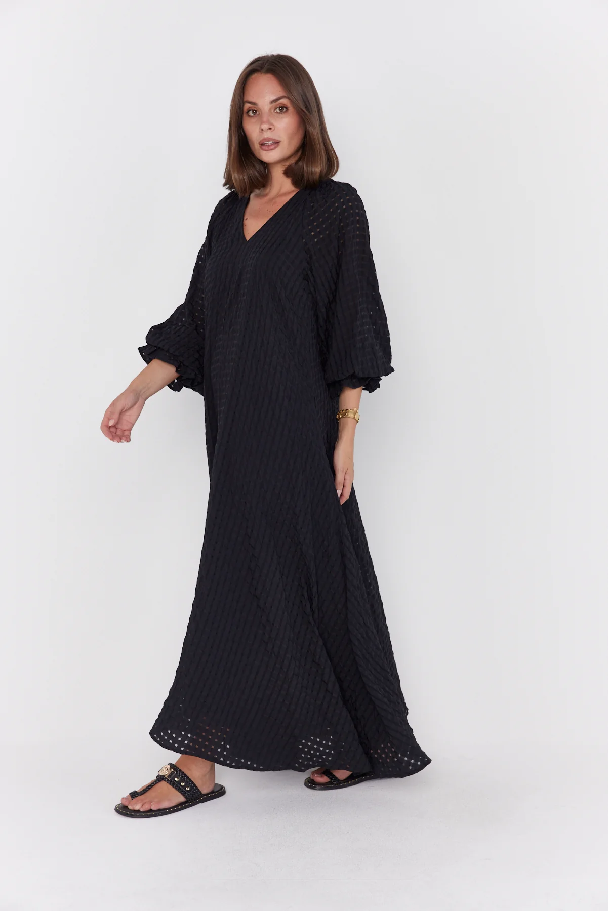 MADERO Dress Chequer Black - Image 7